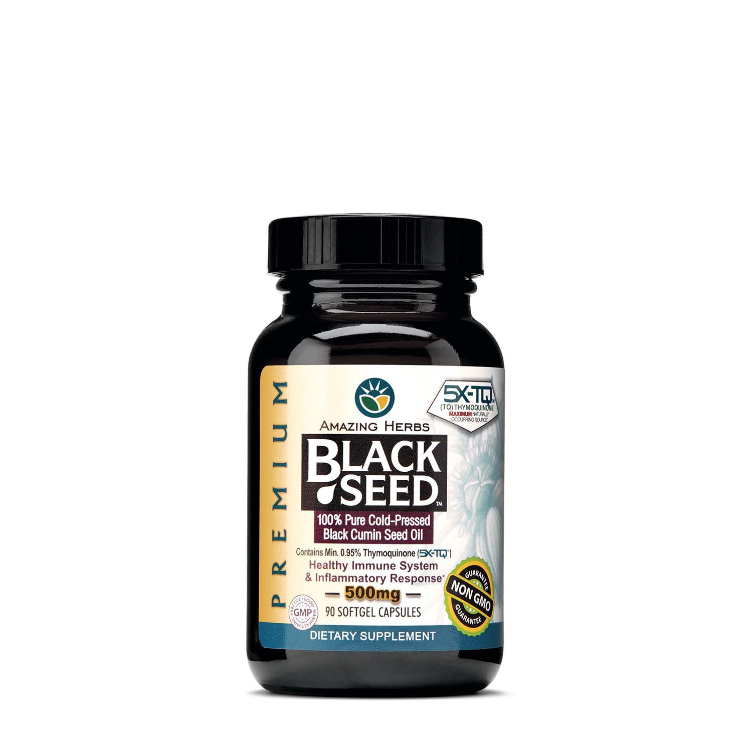 Amazing Herbs Black Seed 90 Capsules Anxtioxidants Gnc Gnc