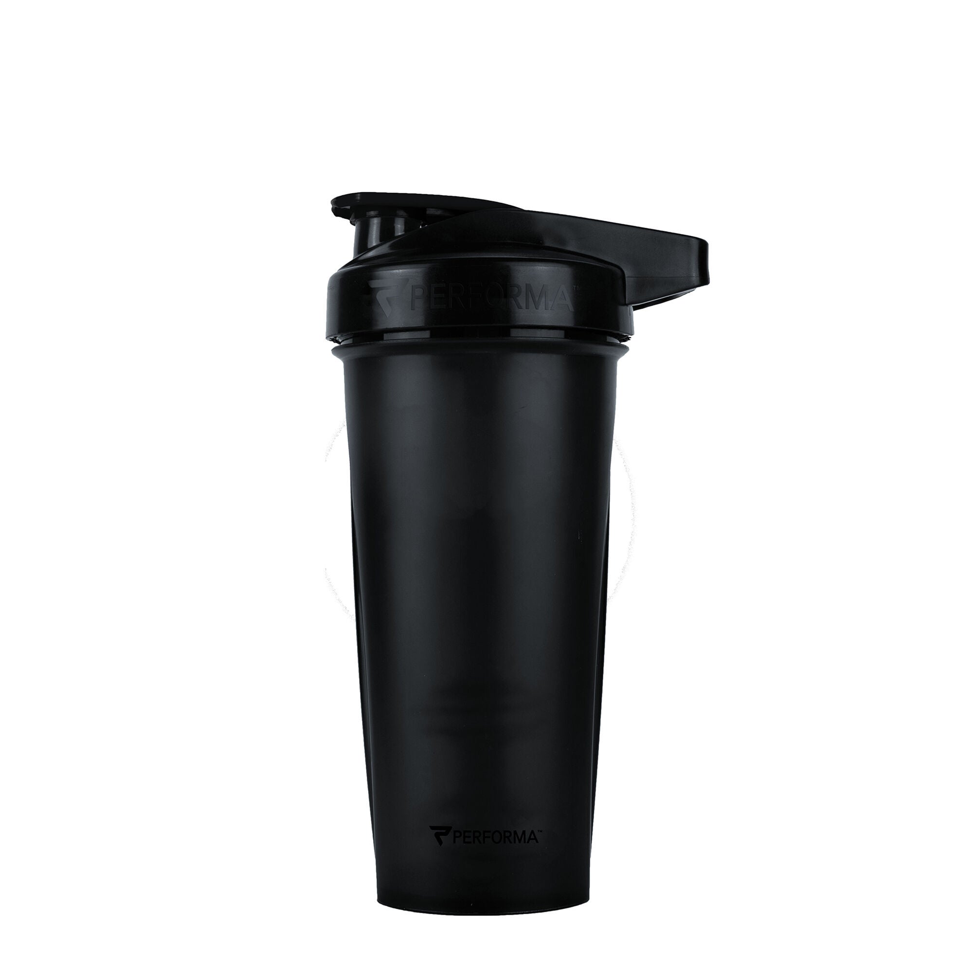 black shaker bottle