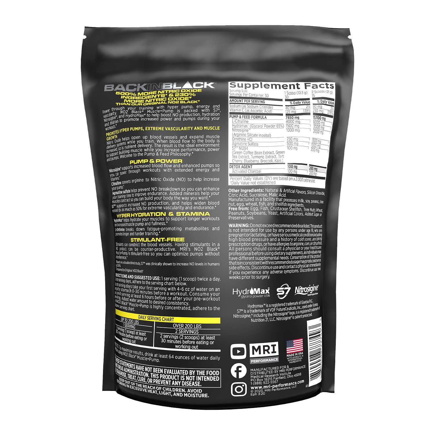 NO2 Black&reg; Muscle + Pump - Jacked Juice (30 Servings)
