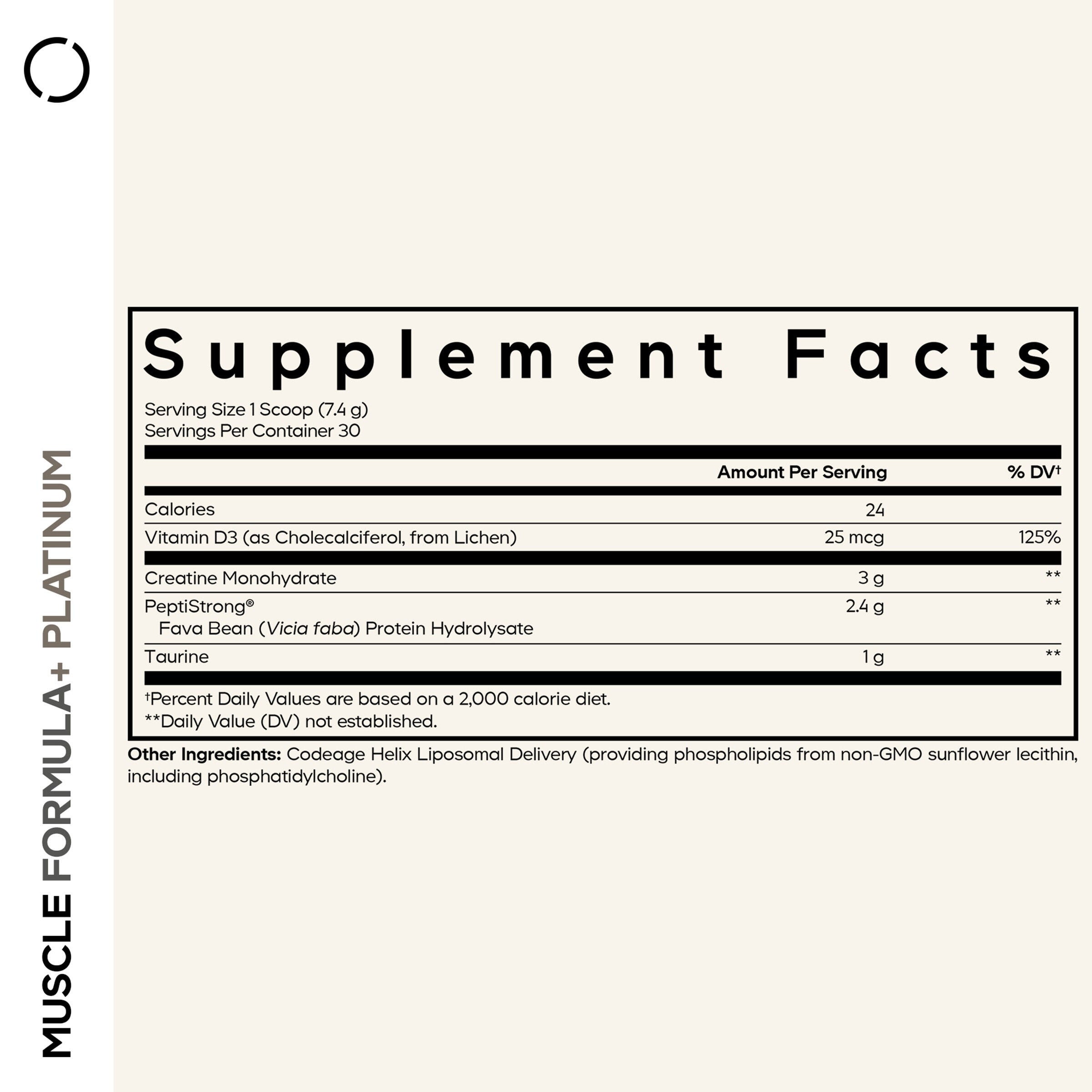 Muscle Formula+ Platinum - Unflavored - 8.78 (30 Servings)  | GNC