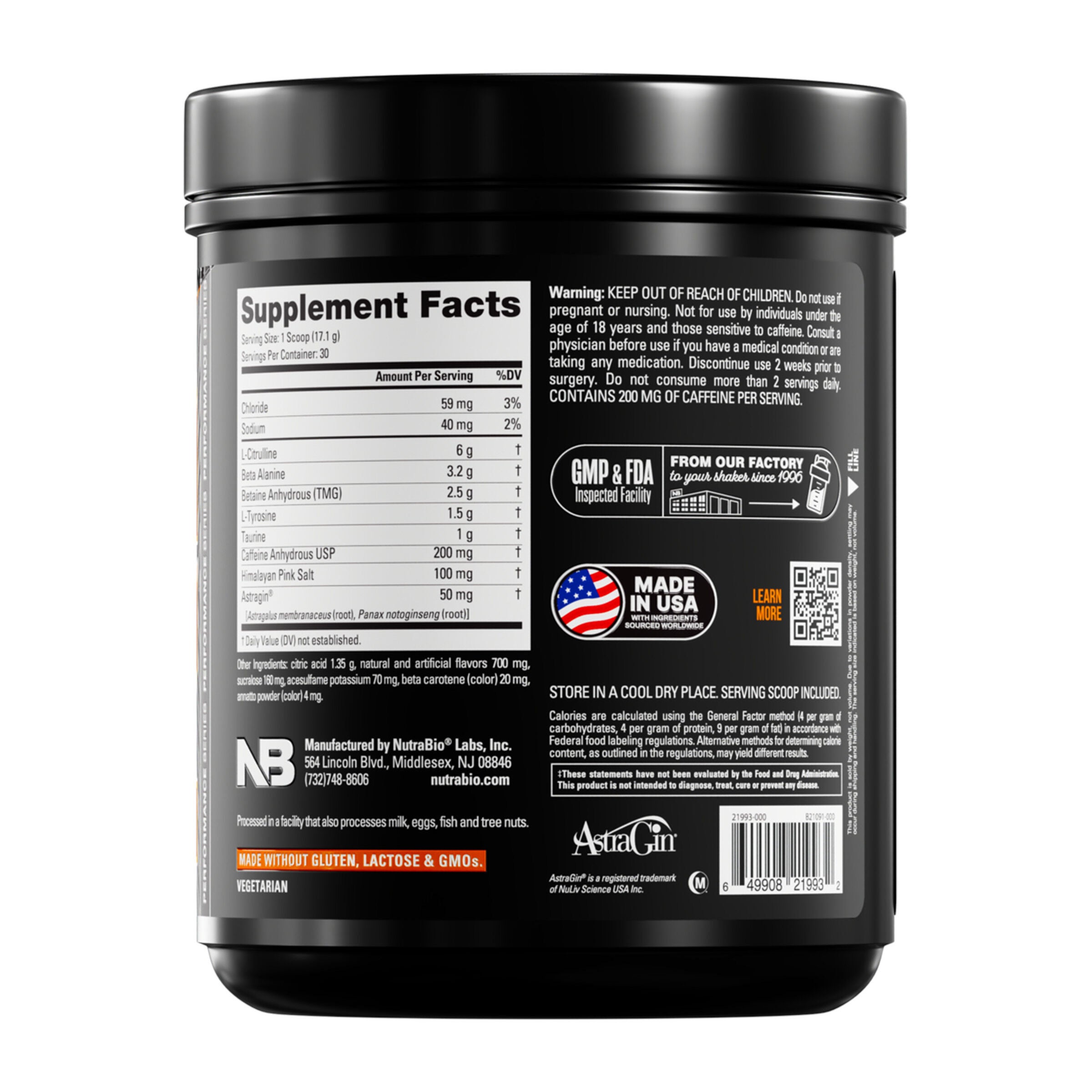 Base Pre-Workout - Orange Mango (30 Servings)