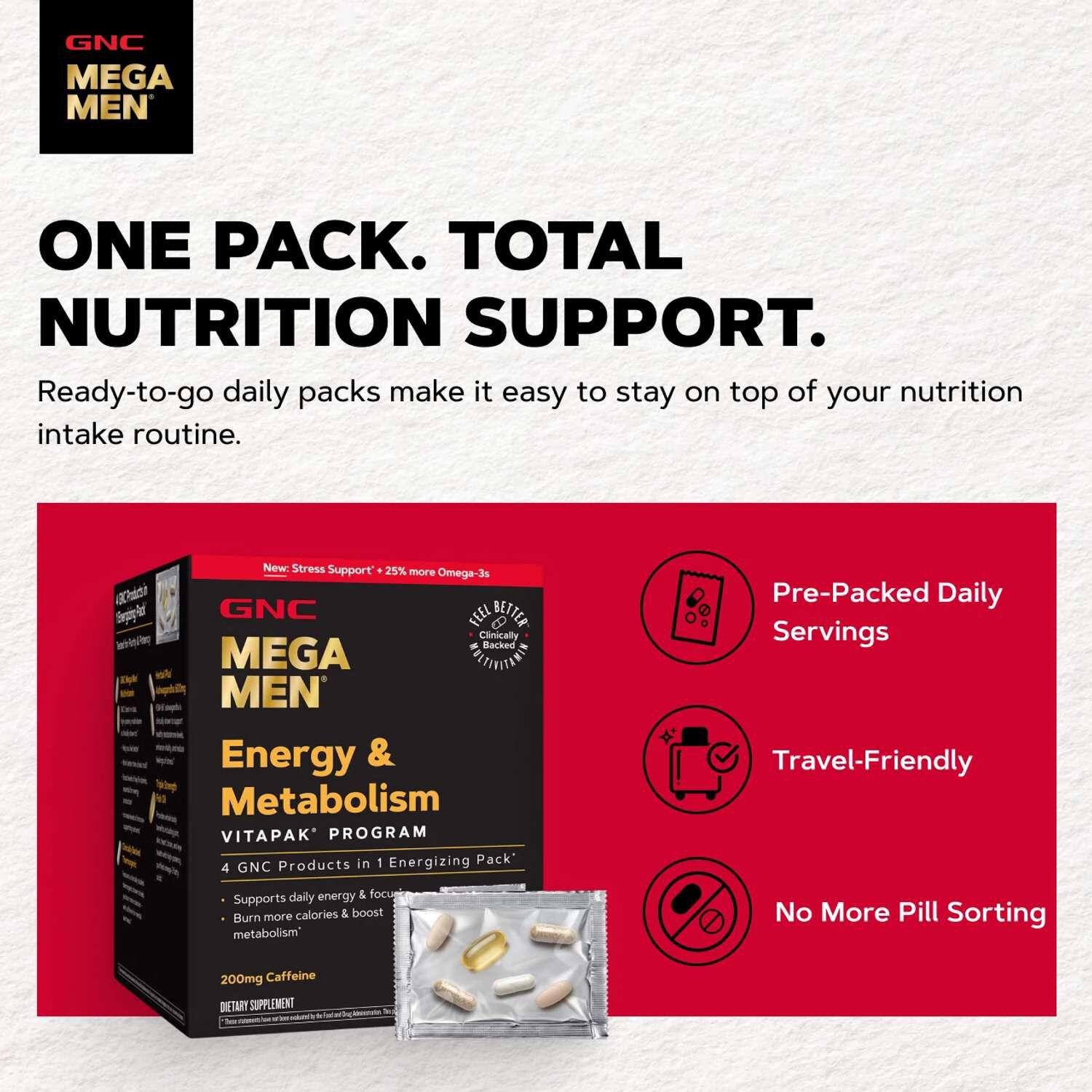 Energy &amp; Metabolism Vitapak&reg; Program V2 (1 Month Supply)  | GNC