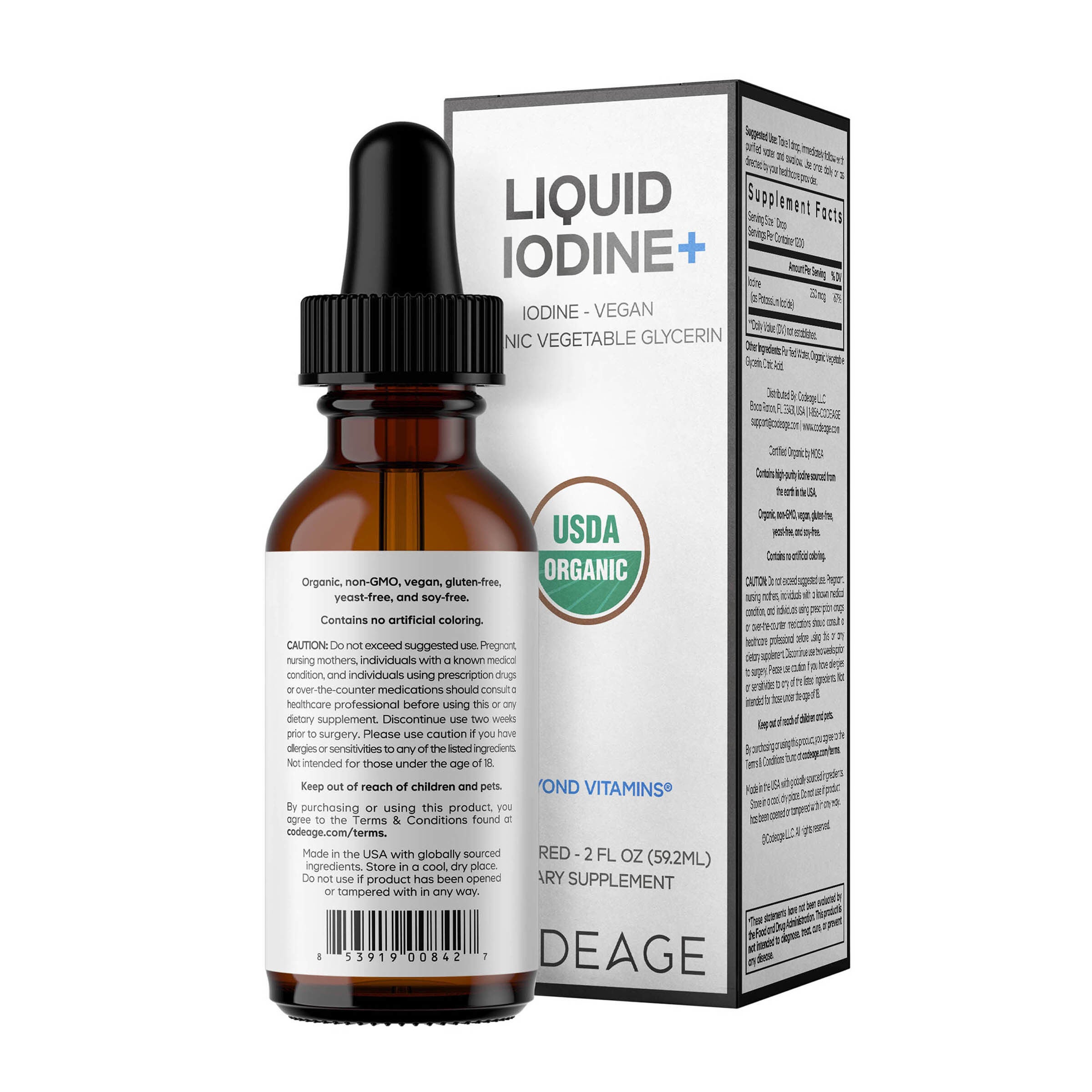 Liquid Iodine+ - Unflavored - 2 fl oz. (1200 Servings)