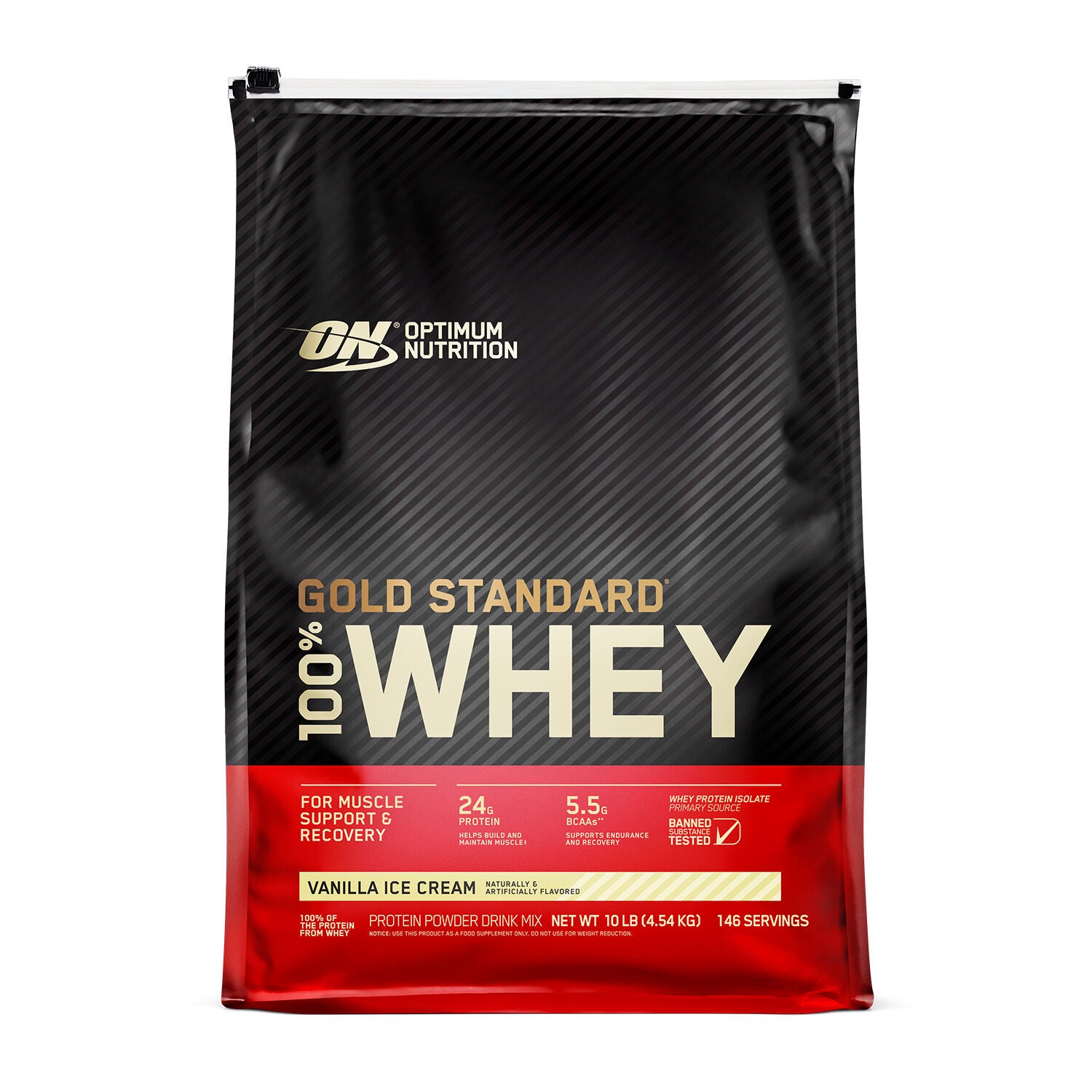 Optimum Nutrition Whey Protein Vanilla Ice Cream Gnc
