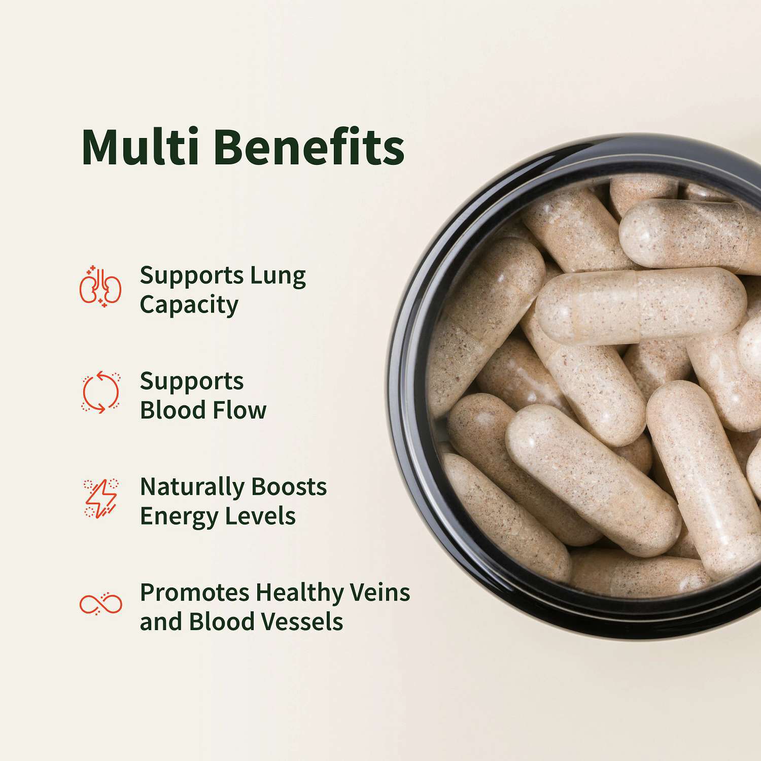 Nitric Oxide Booster - 60 Capsules (30 Servings)