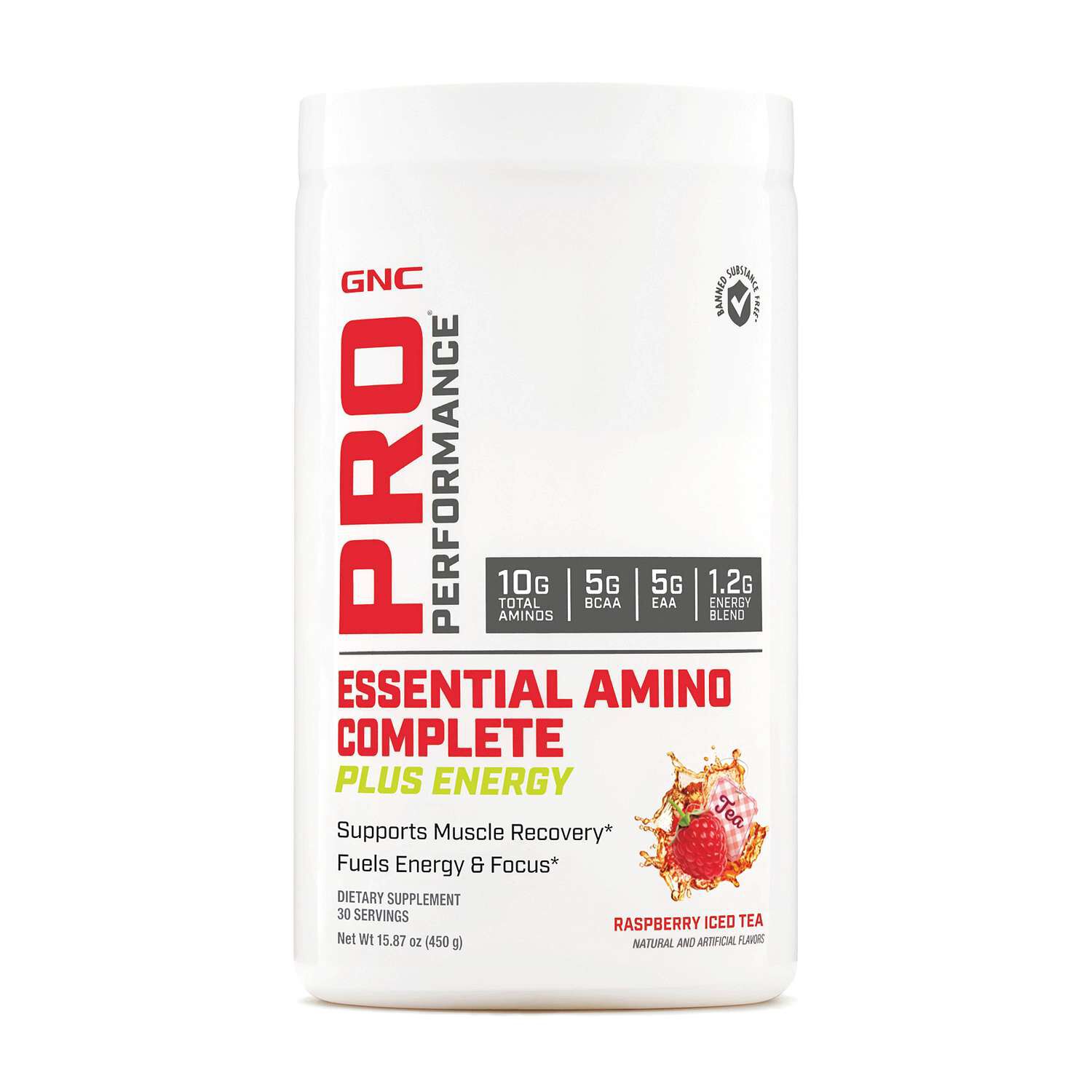 Essential Amino Complete Plus Energy - Raspberry Iced Tea (30 Servings) Raspberry Iced Tea | GNC