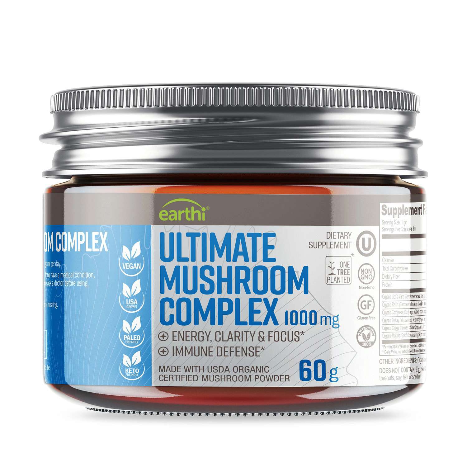 Ultimate Mushroom Complex 1000mg - 60g (60 Servings)