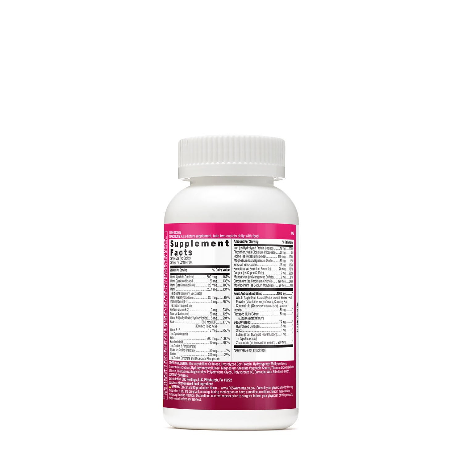 Teen - Multivitamin For Girls 12-17 - 120 Caplets &#40;60 Servings&#41;  | GNC