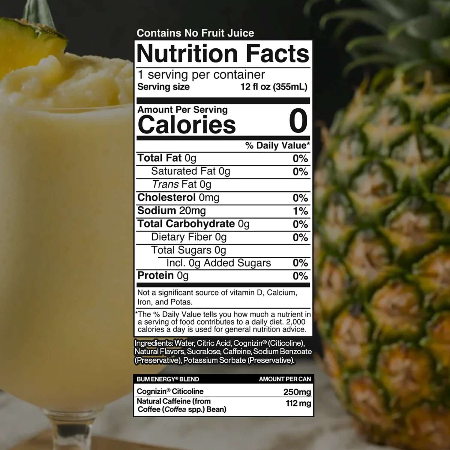Energy Drink - Pina Colada - 12oz. (12 Cans)  | GNC