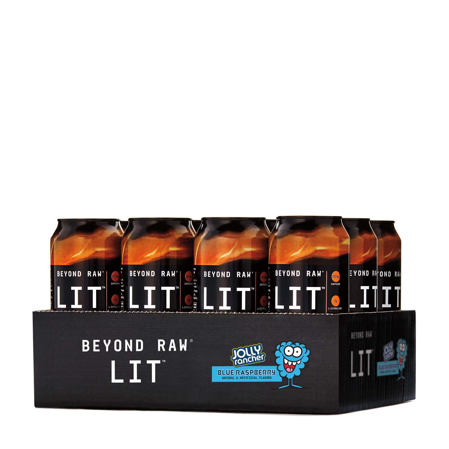 Beyond Raw Lit Pre Workout OTG Jolly Rancher Blue