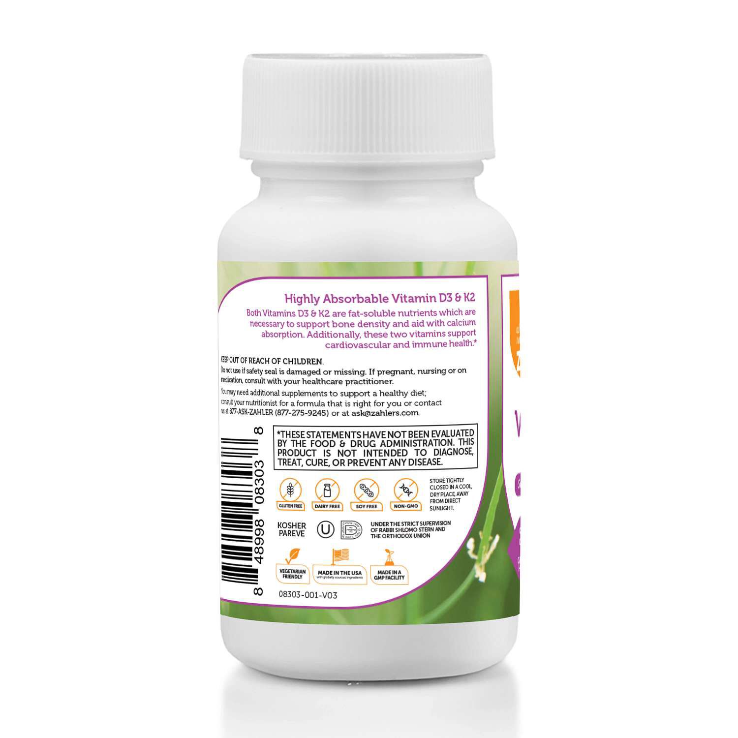 Vitamin D3 &amp; K2 - 60 Capsules (60 Servings)  | GNC