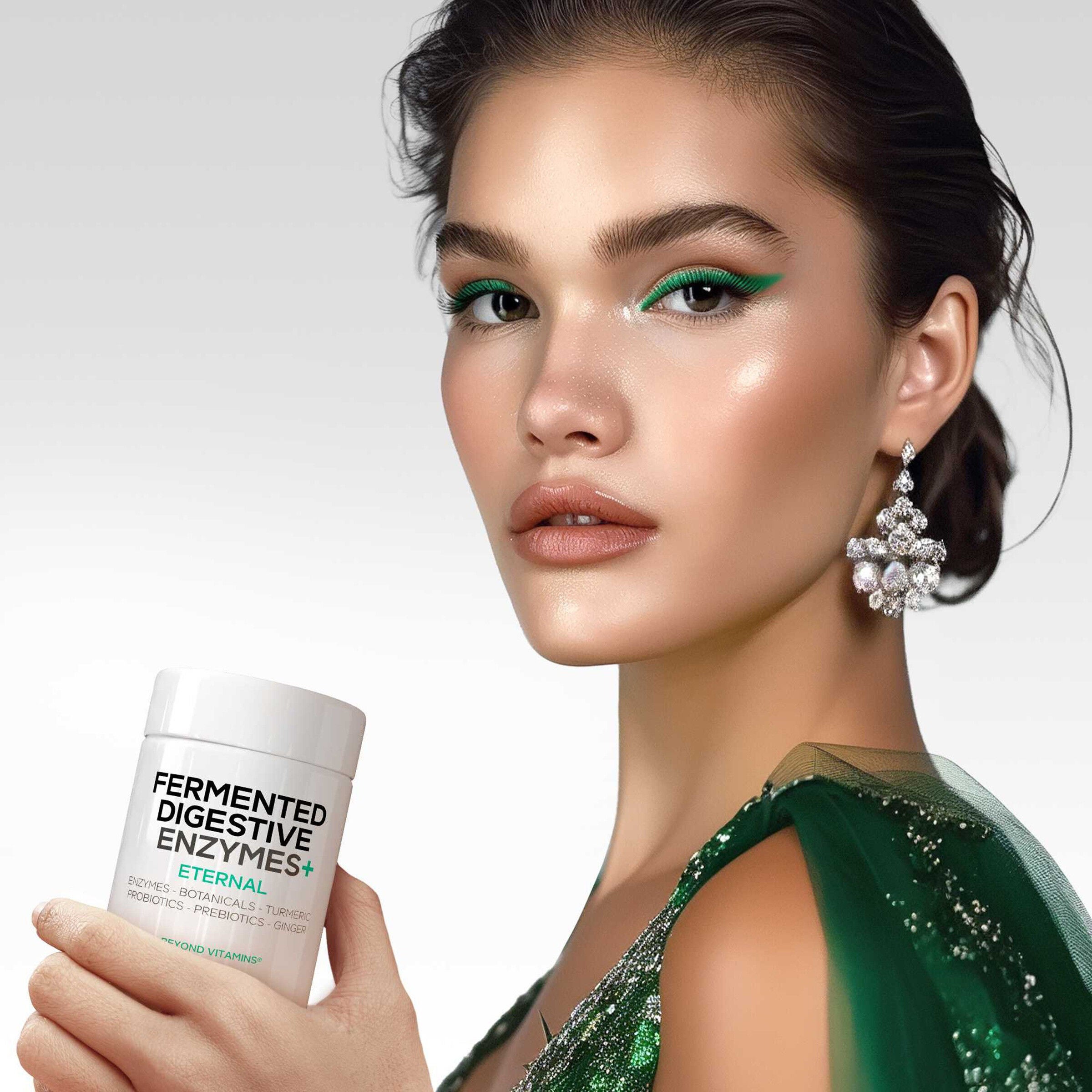 Fermented Digestive Enzymes+ Eternal - 30 Vegetable Capsules (30 Servings)  | GNC