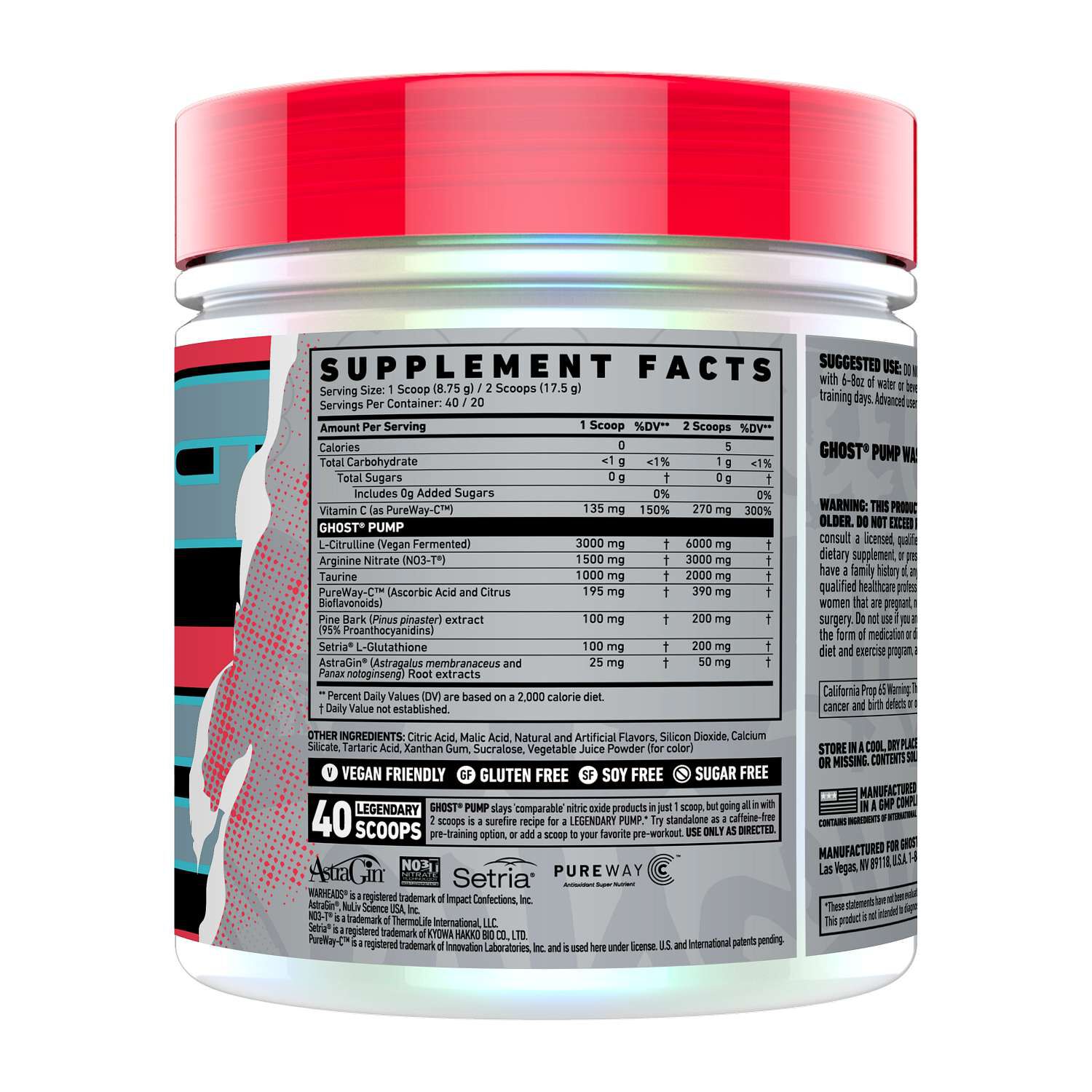 PUMP Nitric Oxide - Warheads&reg; Sour Watermelon&nbsp;(40 Servings) Warheads&reg; Sour Watermelon | GNC