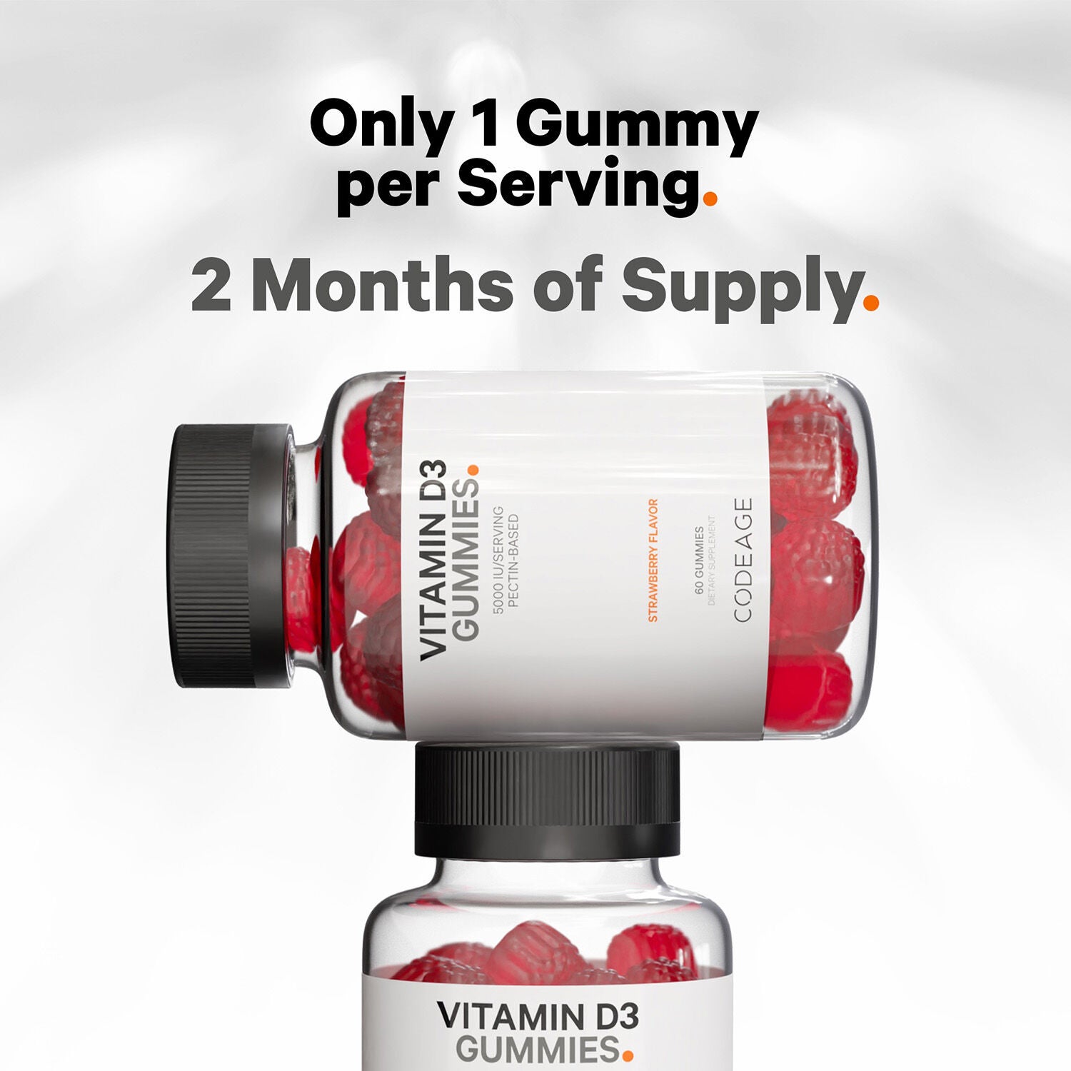 Vitamin D3 5000 IU - Strawberry - 60 Gummies (30 Servings)  | GNC