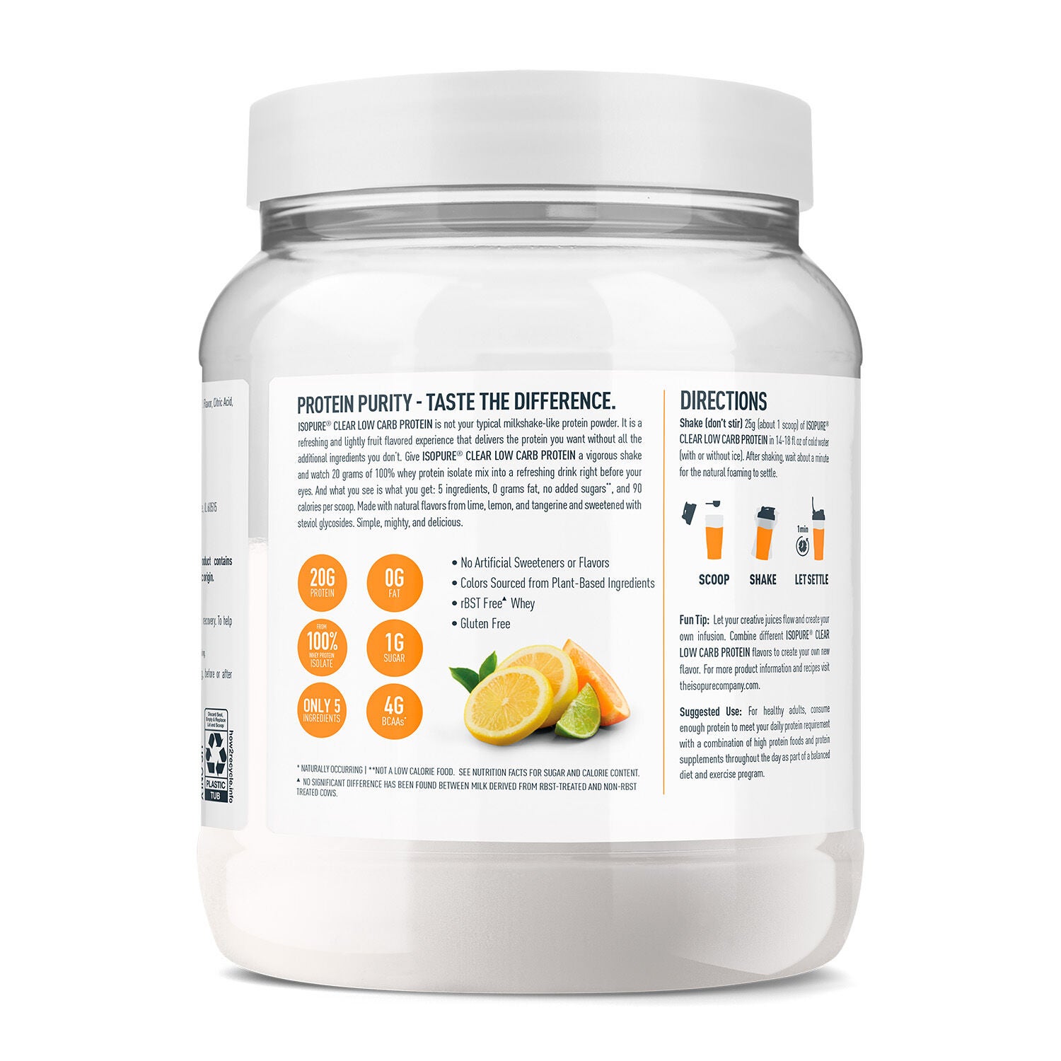 Clear Protein Powder - Citrus Lemonade (16 Servings)
