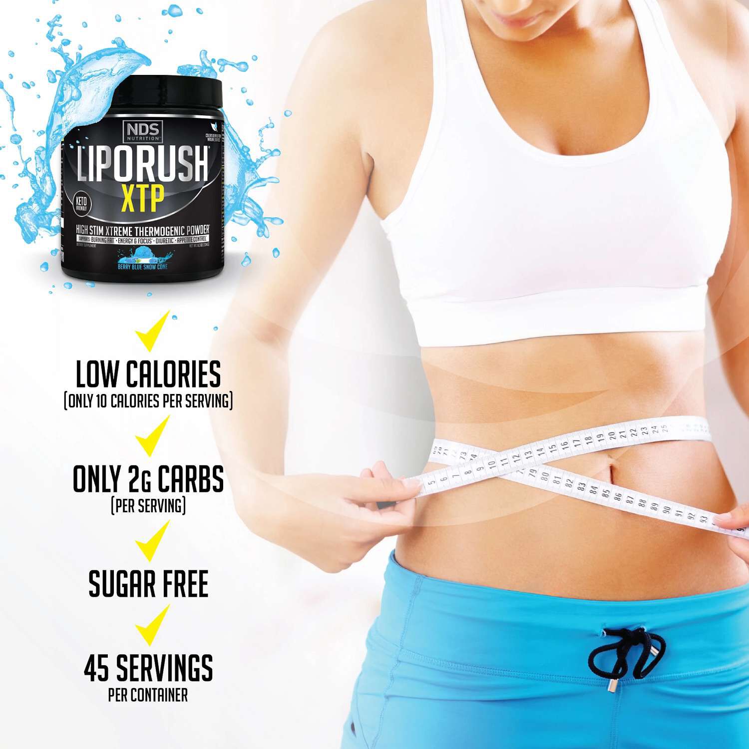 LipoRUSH&reg; XTP - Berry Blue Snow Cone (45 Servings) Berry Blue Snow Cone | GNC