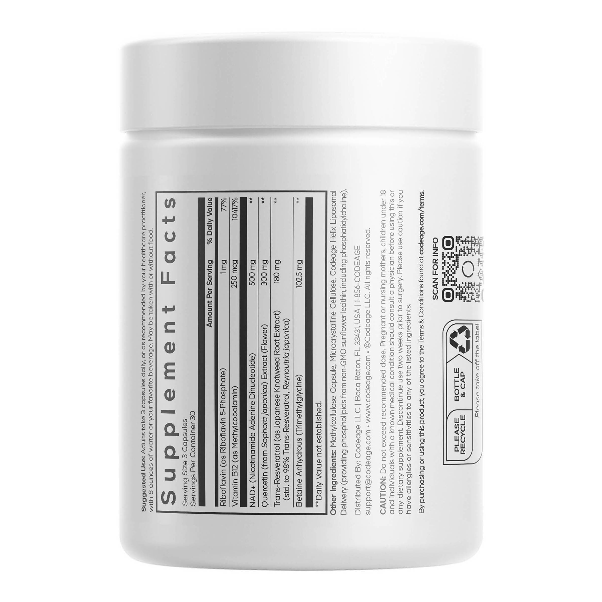 Liposomal NAD+ Ultra - 90 Capsules (30 Servings)  | GNC