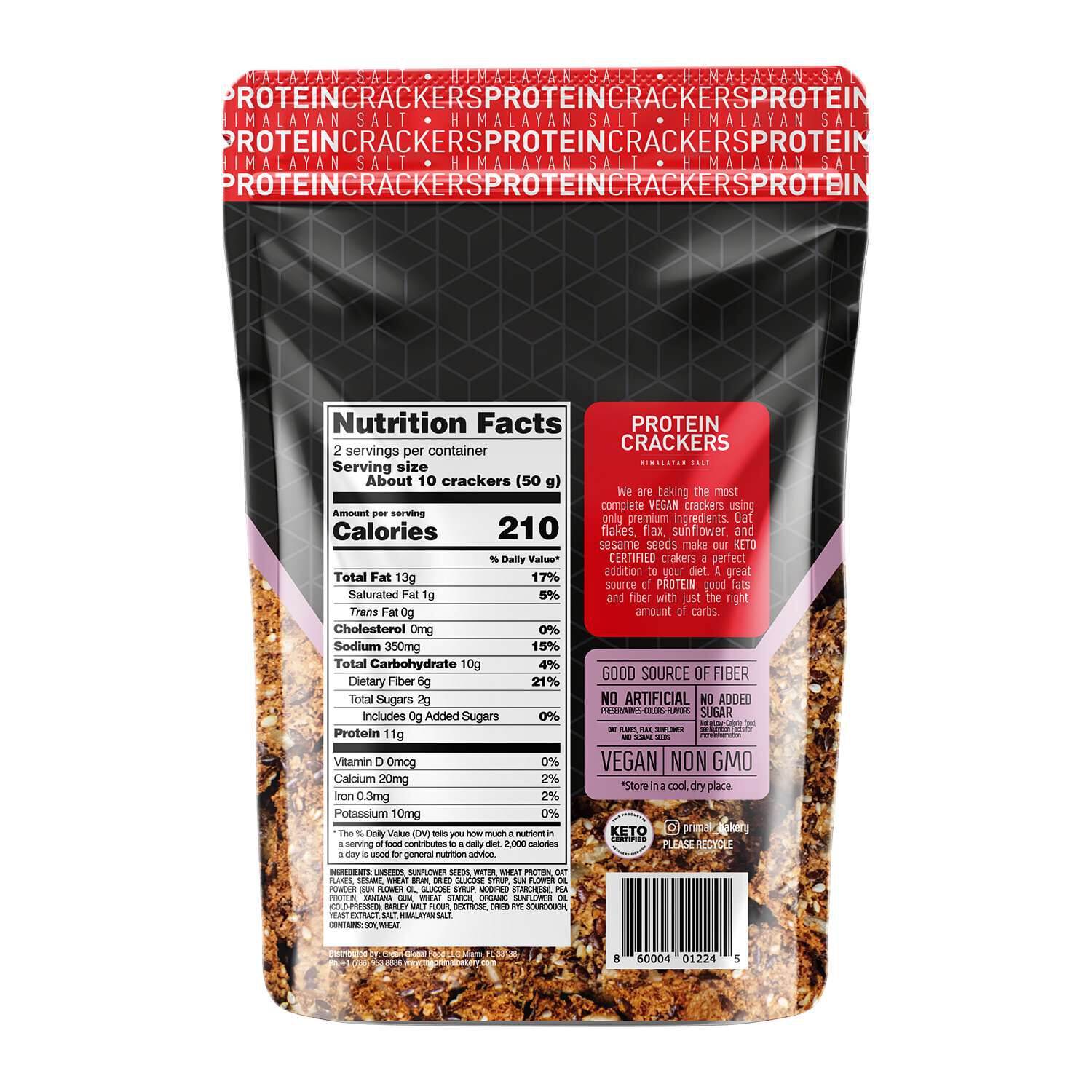 Protein Keto Crackers - Himalayan Salt (2 Servings)
