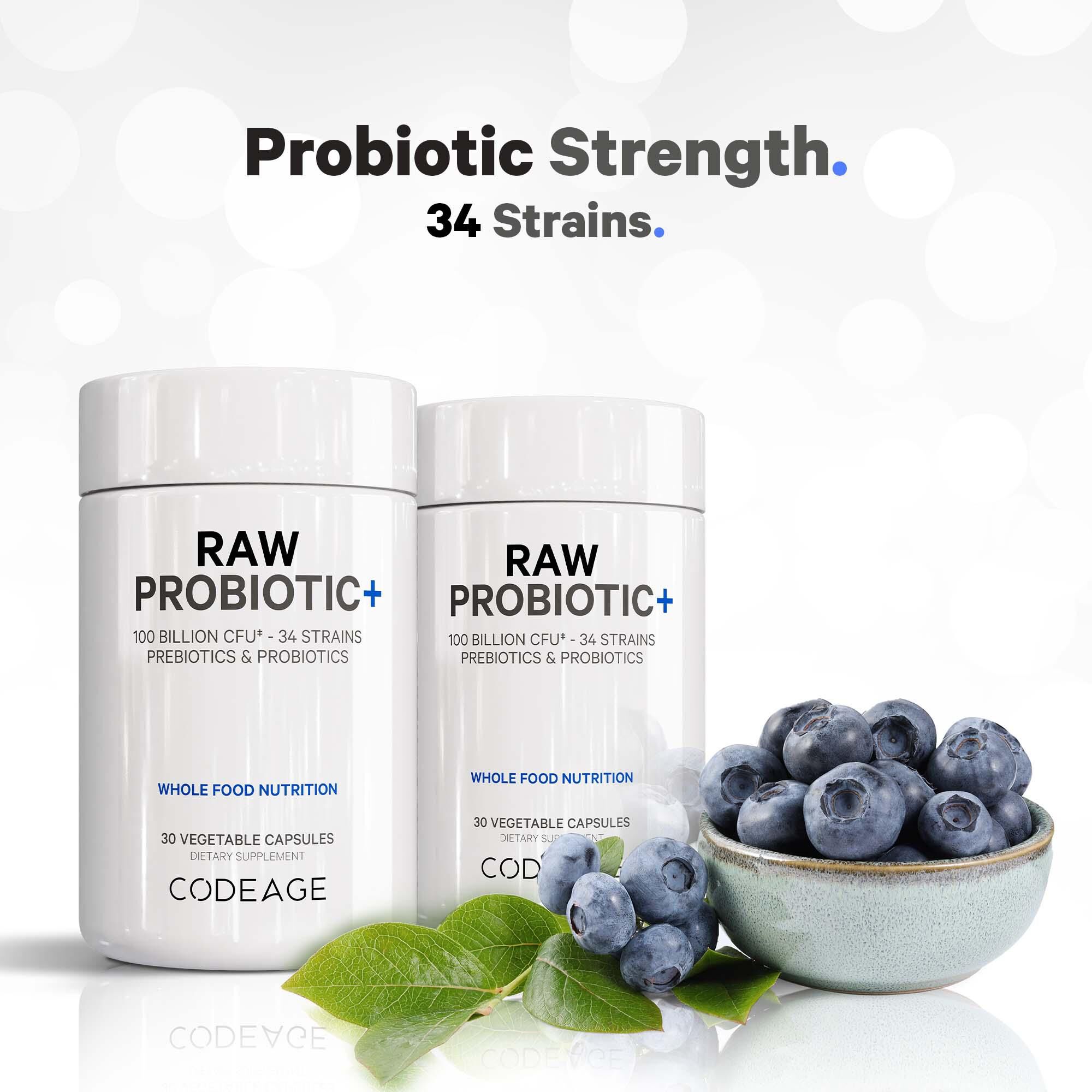 Raw Probiotic+ - 30 Vegetable Capsules (30 Servings)