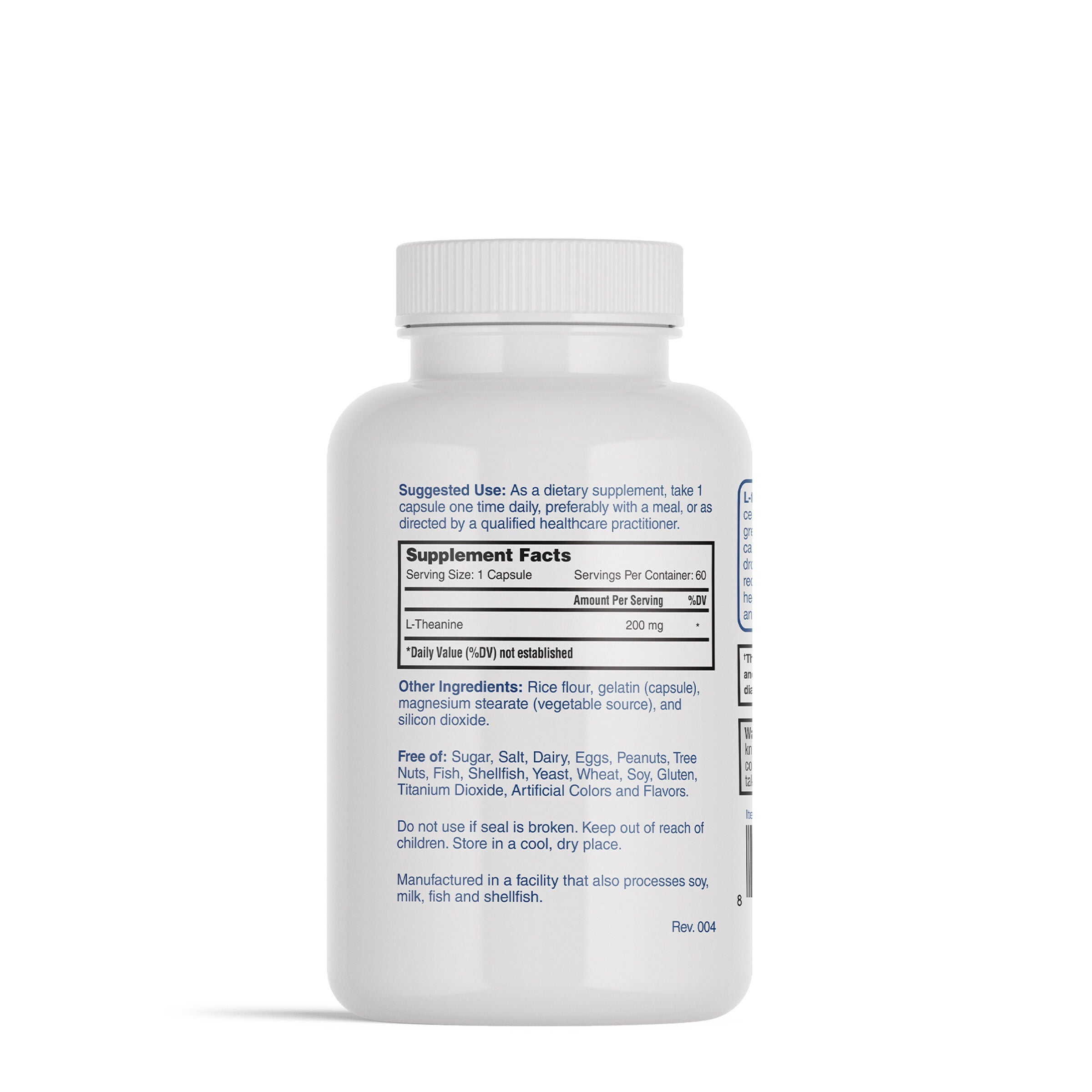 L-Theanine 200mg - 60 Capsules (60 Servings)  | GNC