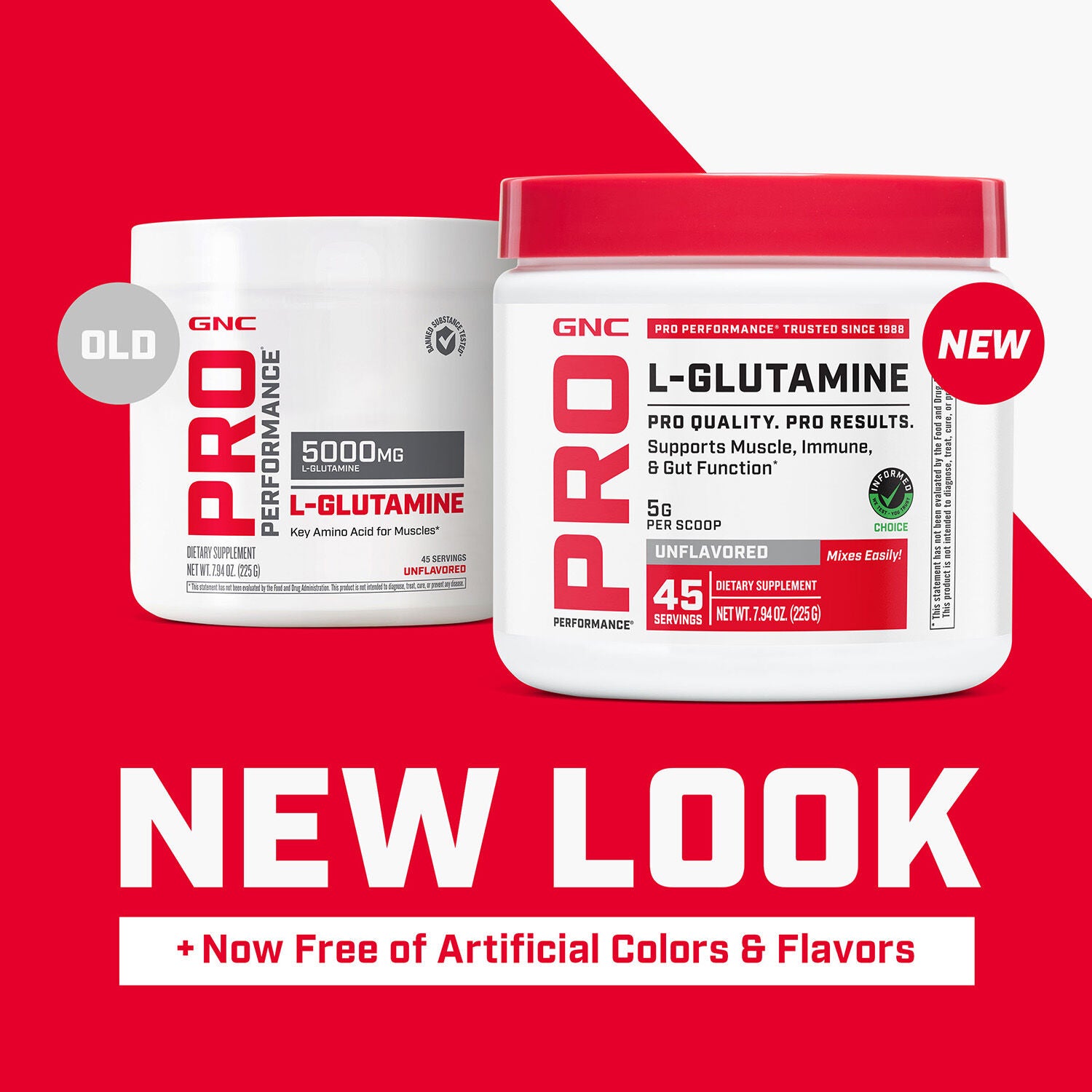 L-Glutamine 5g - Unflavored (45 Servings)  | GNC