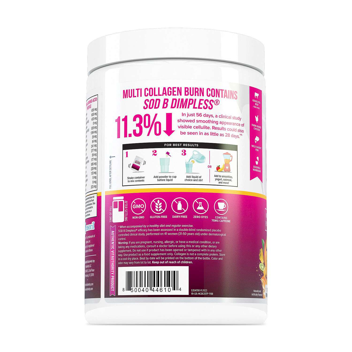 Multi Collagen Burn: Energy - Tropical Punch -  7.62oz (20 Servings)