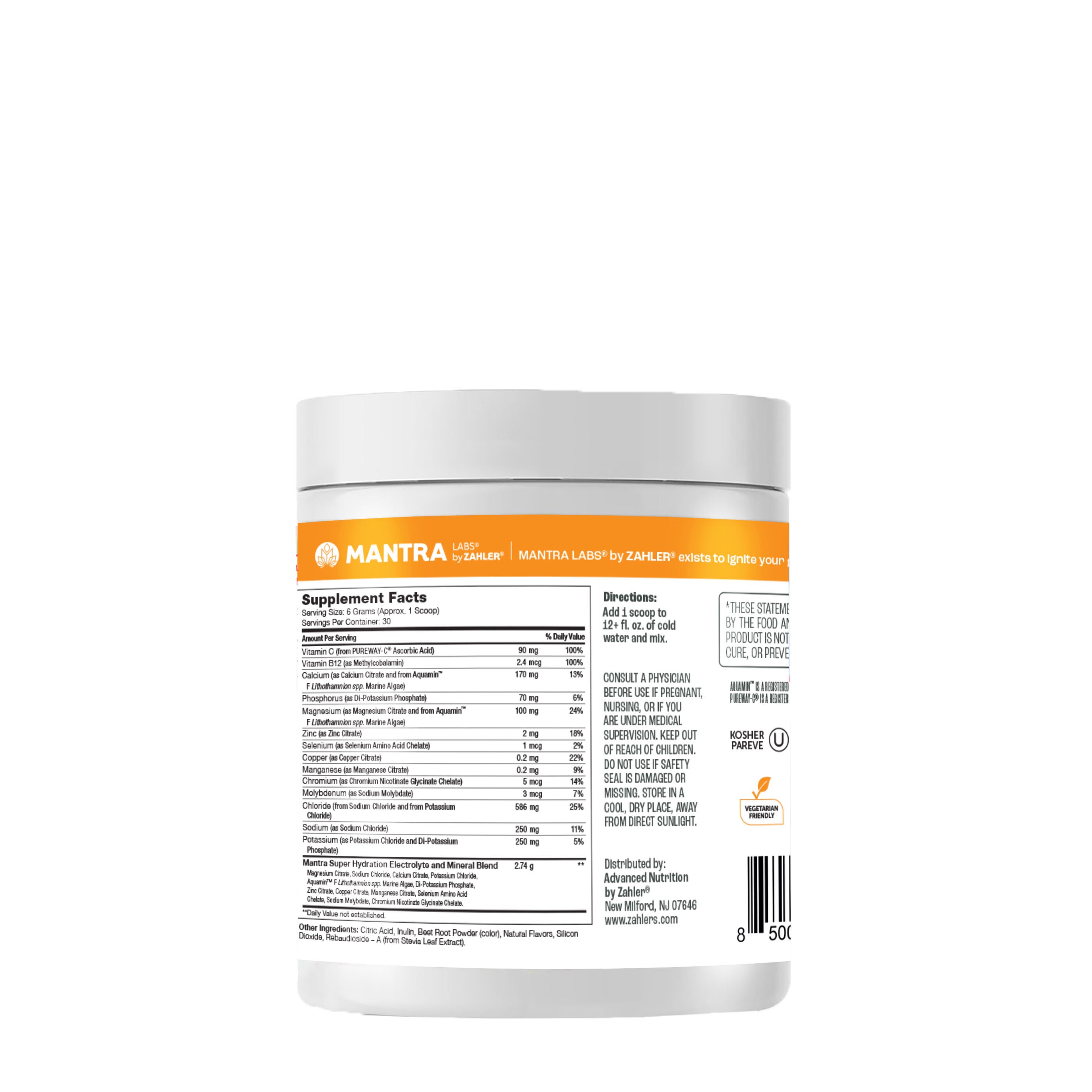 Mantra Hydrate - Fruit Punch - 6.4 oz (30 Servings)  | GNC
