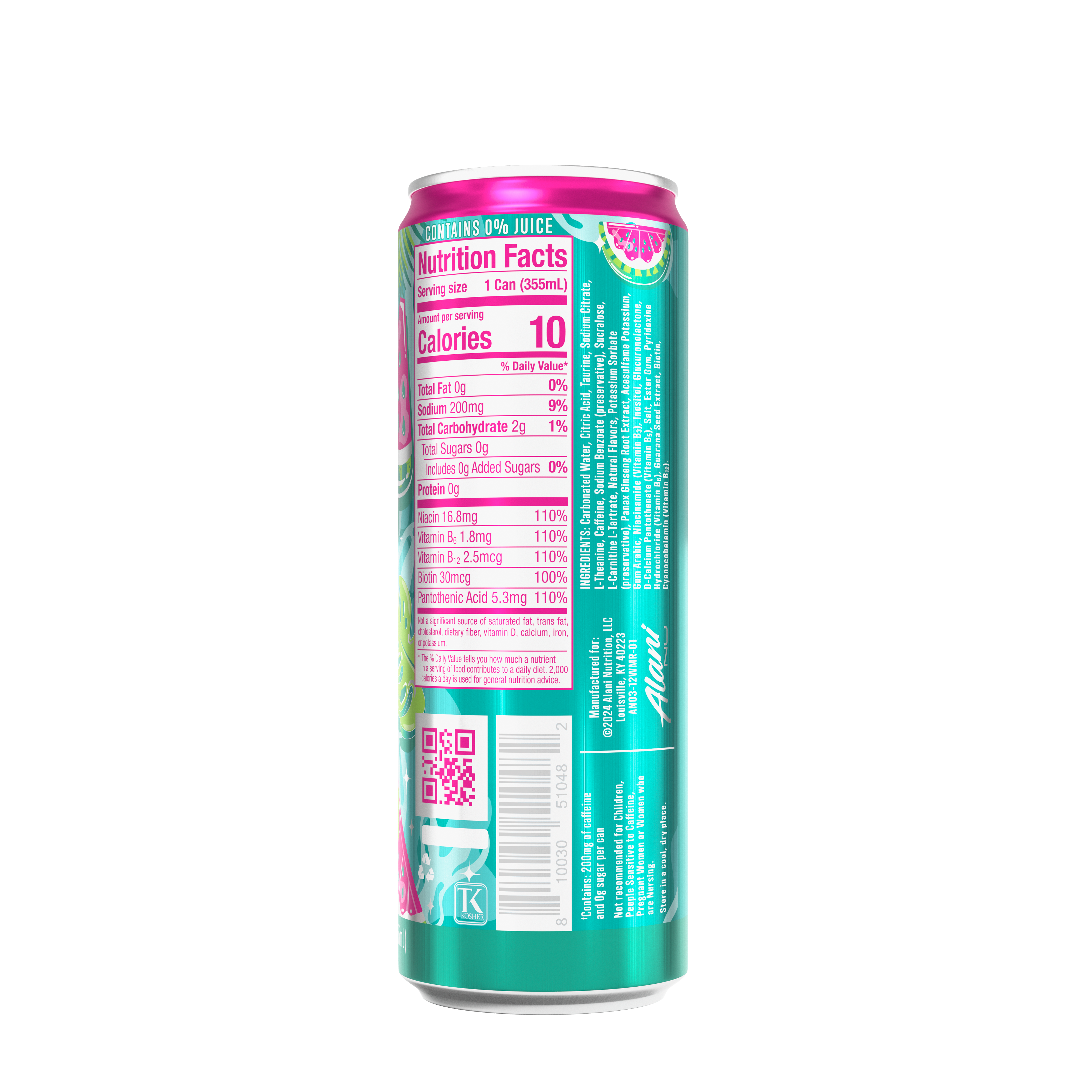 Energy Drink - Watermelon Wave - 12oz. (12 Cans)