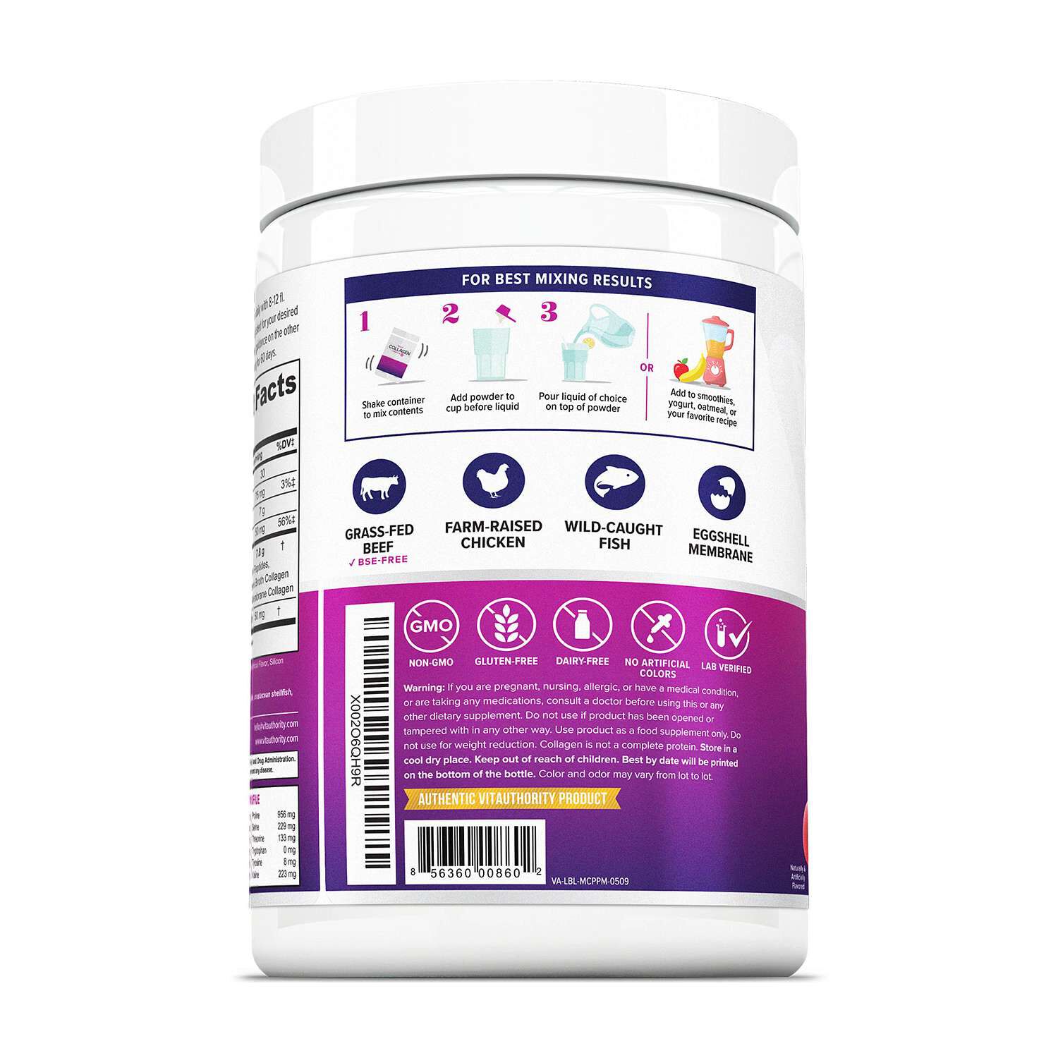 Multi Collagen Protein Powder - Peach Mango - 10 oz. (30 Servings)