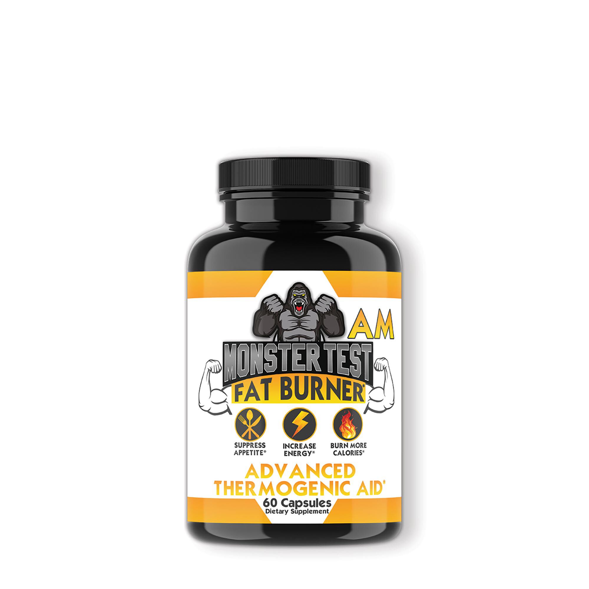 Monster Test AM Fat Burner 60 Capsules GNC