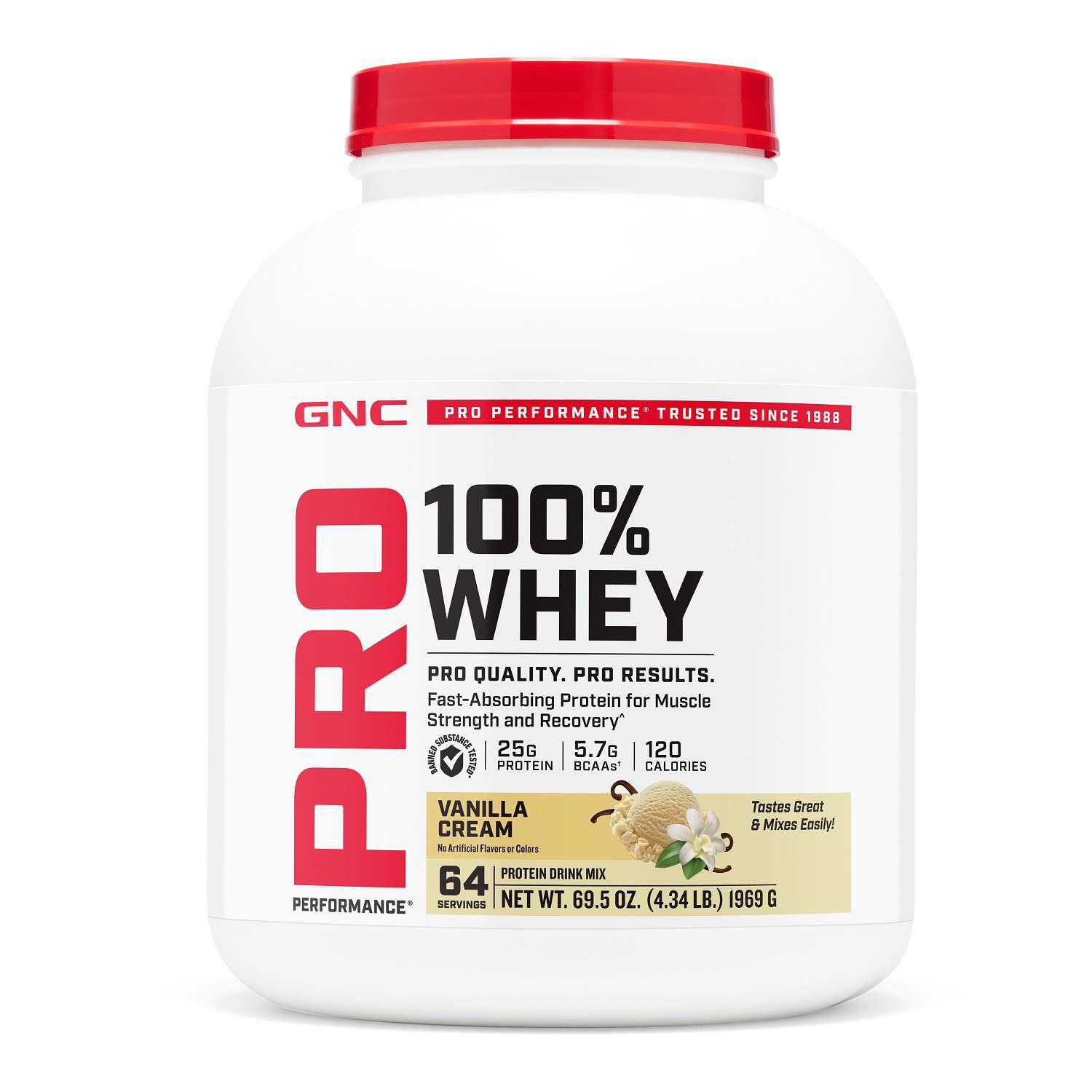 100% Whey 2.0 - Vanilla Cream (64 Servings)  | GNC
