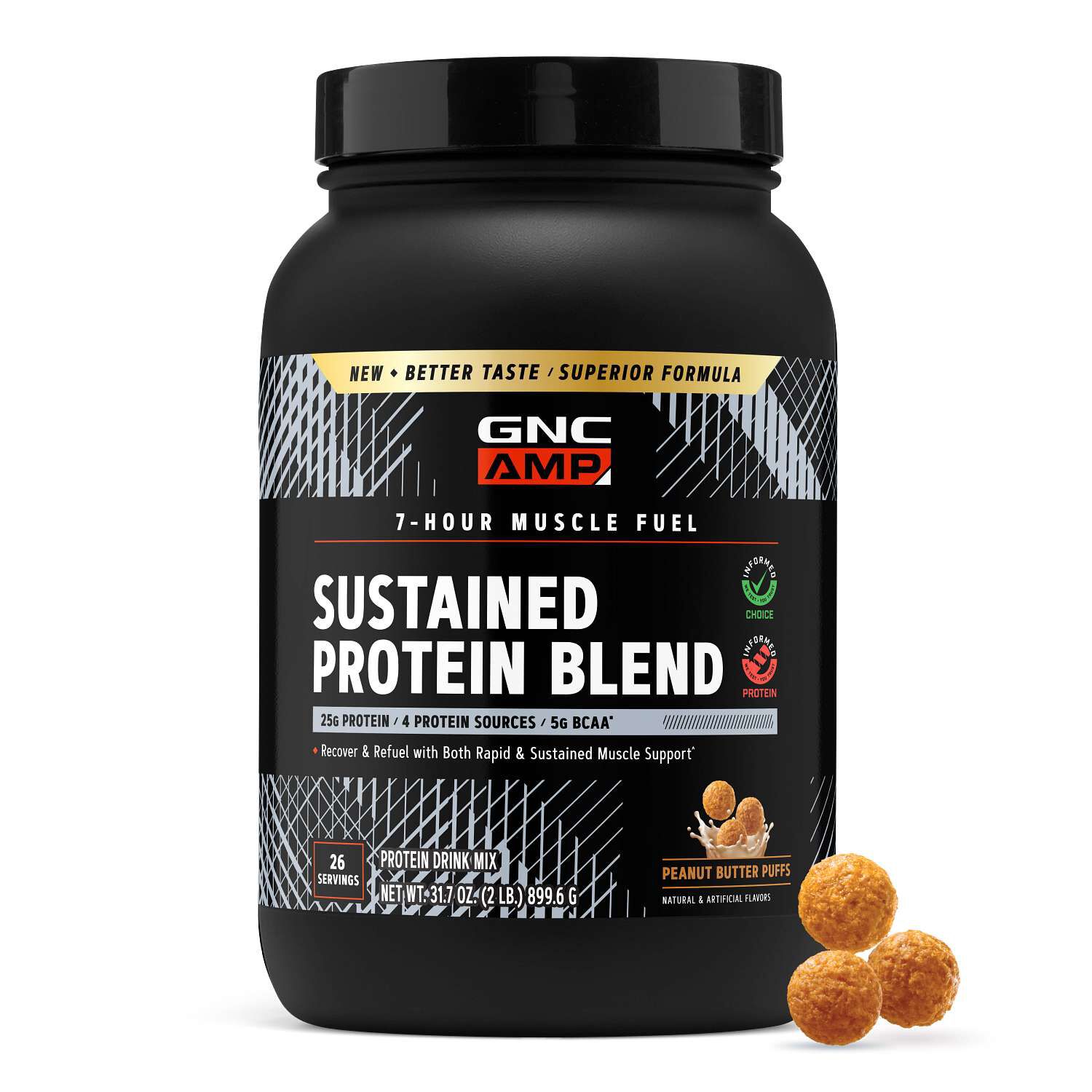 Sustained Protein Blend - Peanut Butter Puffs (26 Servings) Peanut Butter Puffs | GNC