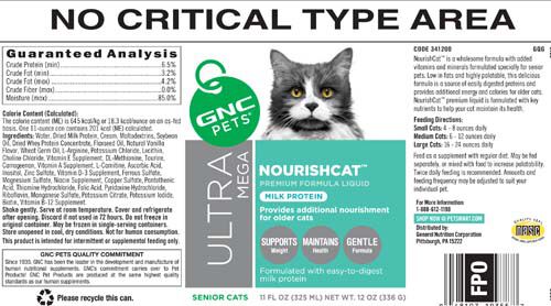 Gnc Pets Ultra Mega Nourishcat Premium Formula Liquid Gnc