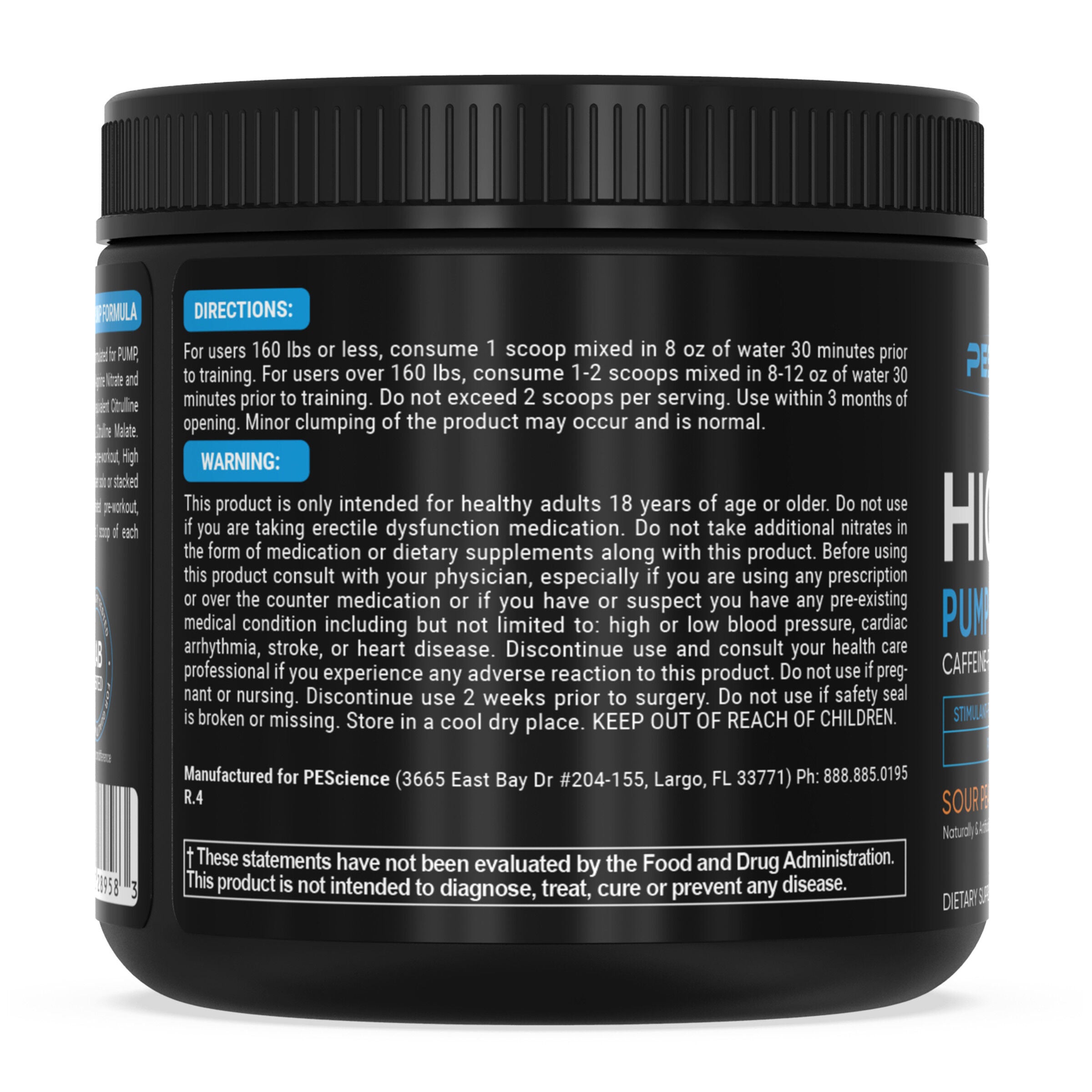 High Volume Pre-Workout - Sour Peach Candy (36 Servings)  | GNC