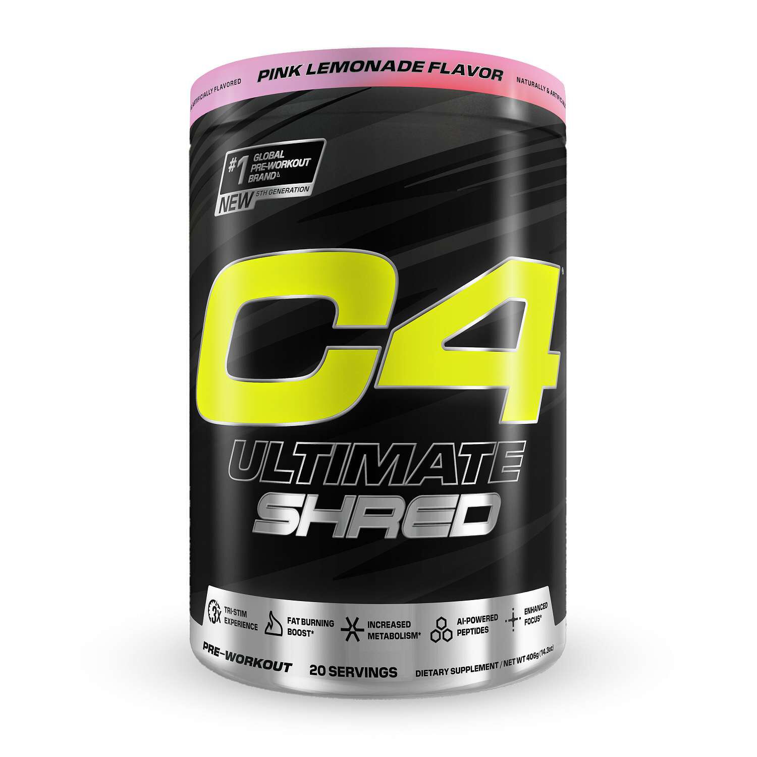 C4 Ultimate Shred Pre-Workout - Pink Lemonade (20 Servings)  | GNC