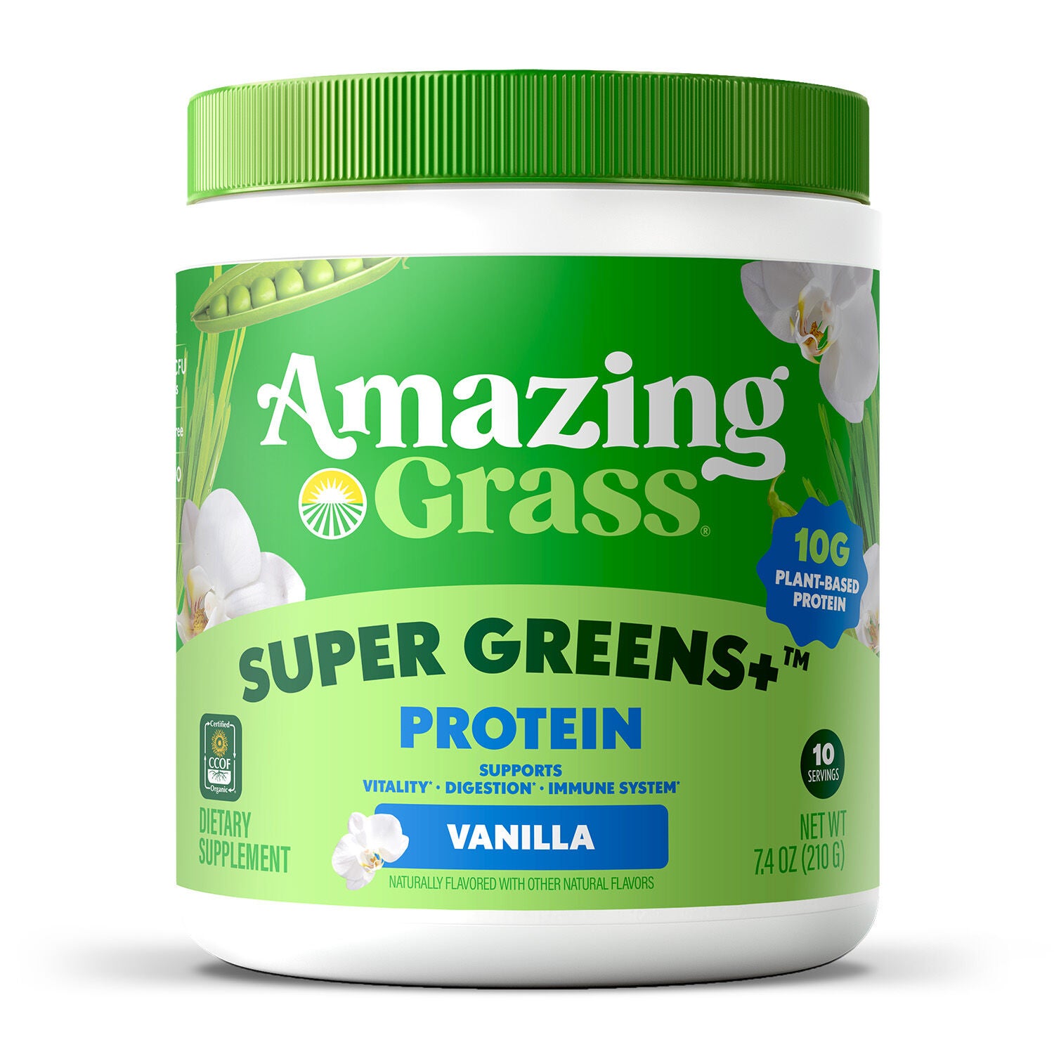 Amazing Grass Super Greens Protein Vanilla Front