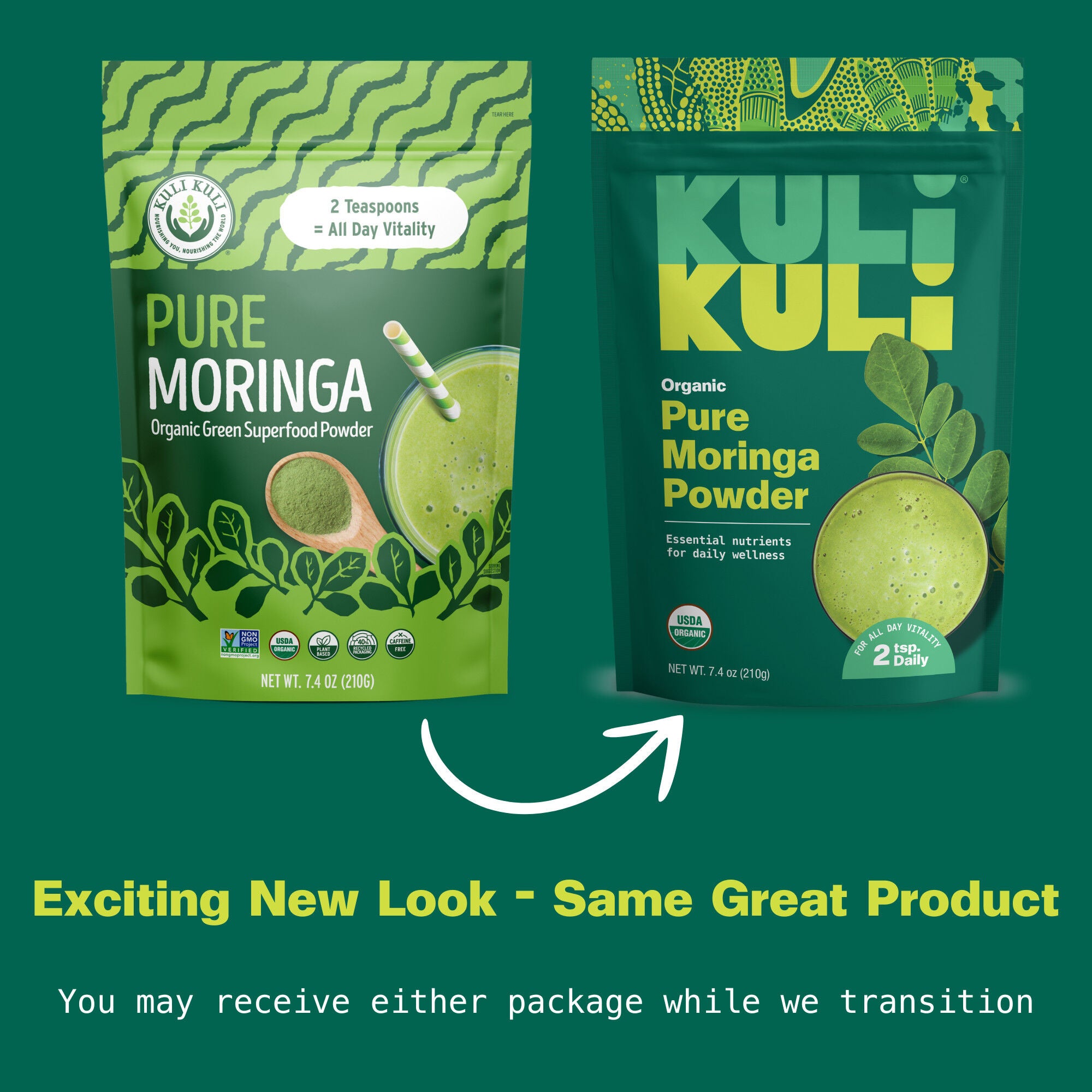Pure Moringa Powder - 7.4 oz. (35 Servings)
