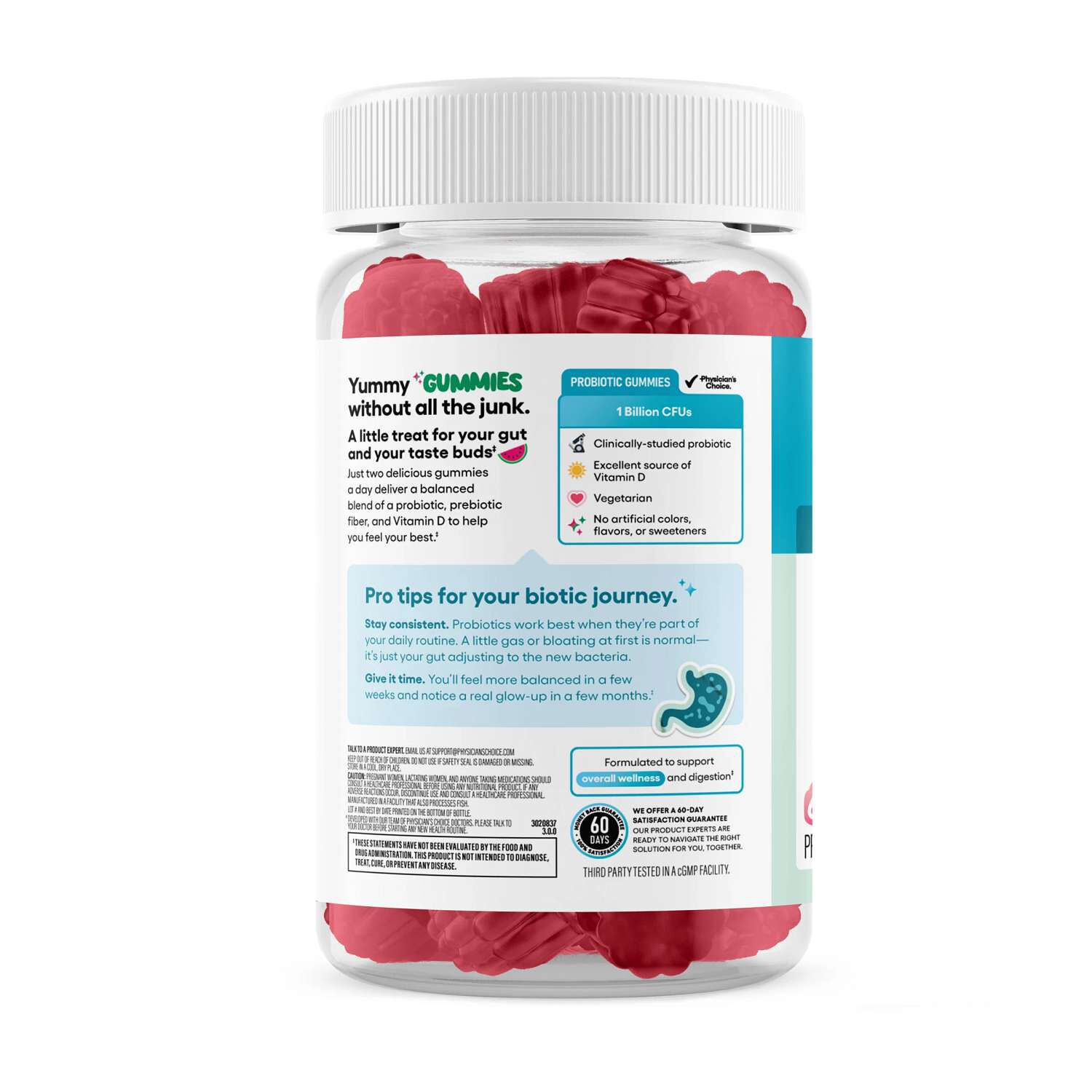 Probiotic Gummies - Watermelon - 60 Gummies (30 Servings)