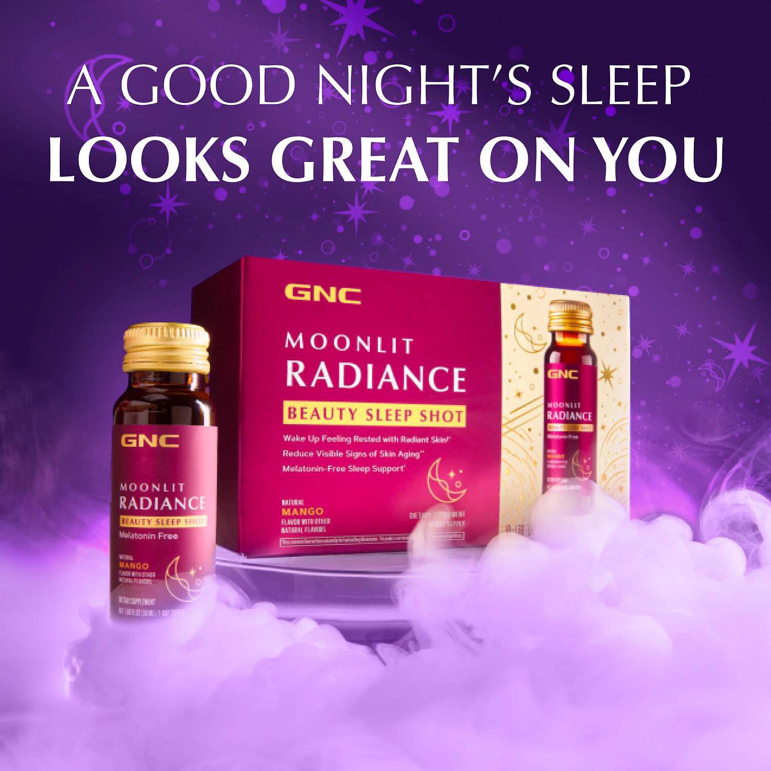 Moonlit Radiance Beauty Sleep Shot - Mango - 10 Bottles (10 Servings)  | GNC