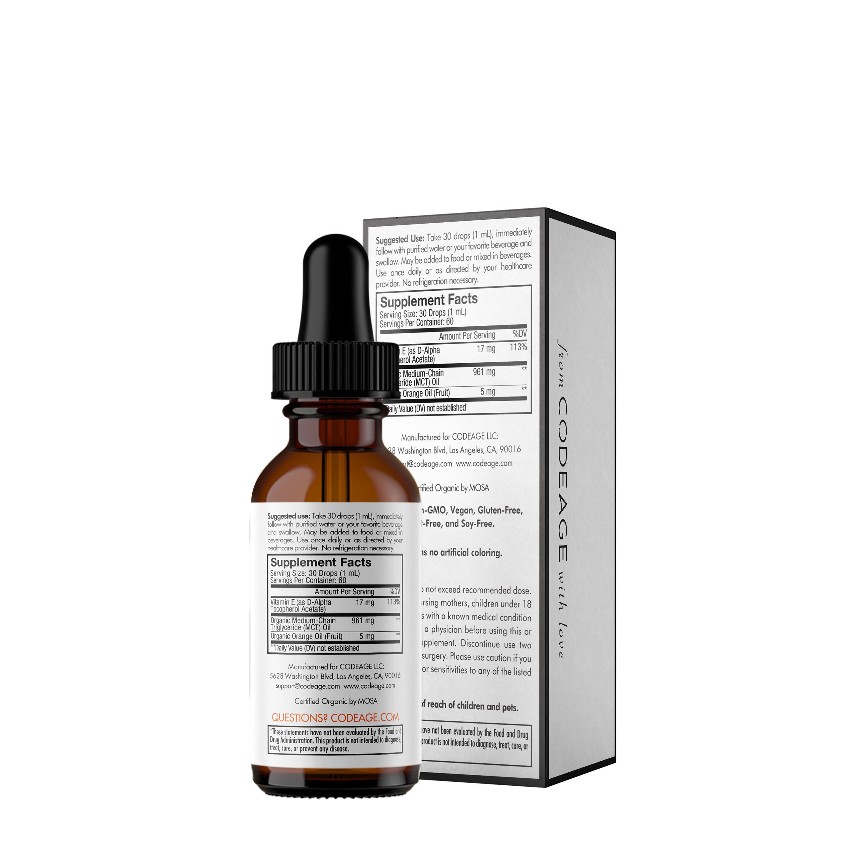 Liquid Vitamin E and MCT oil - 2 fl oz. (60 Servings)  | GNC