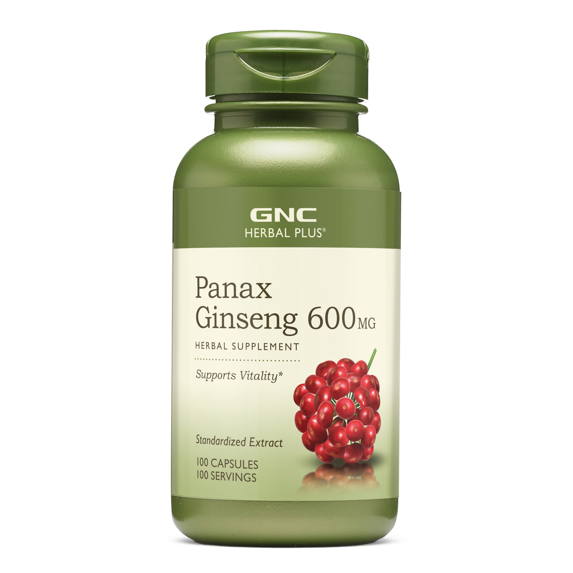 Panax Ginseng 600mg - 100 Capsules (100 Servings)  | GNC