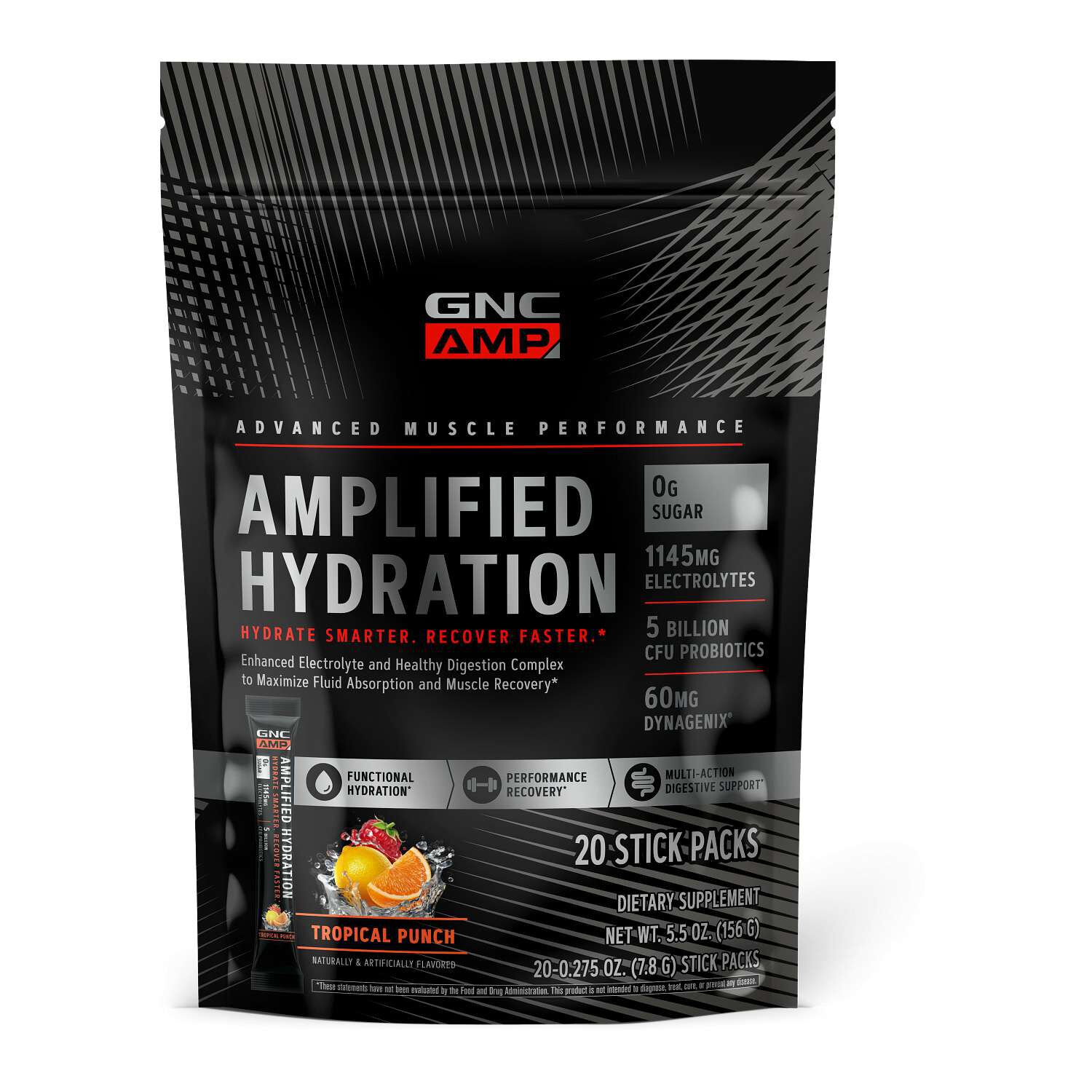 Amplified Hydration - Tropical Punch (20 Stick Packs) Tropical Punch | GNC
