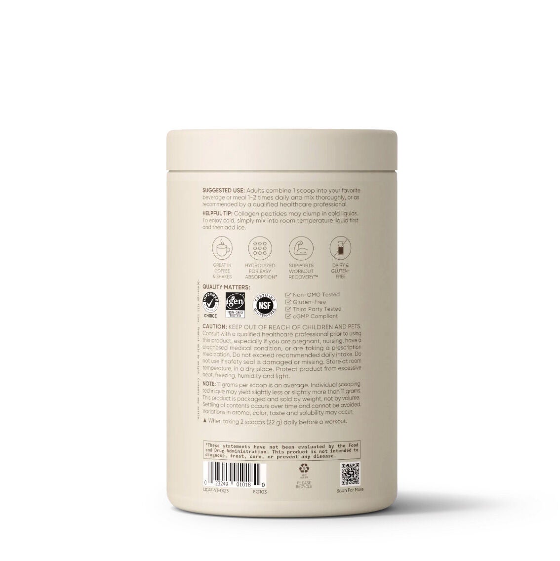 Collagen Peptides - Unflavored - 16 oz. (41 Servings)  | GNC