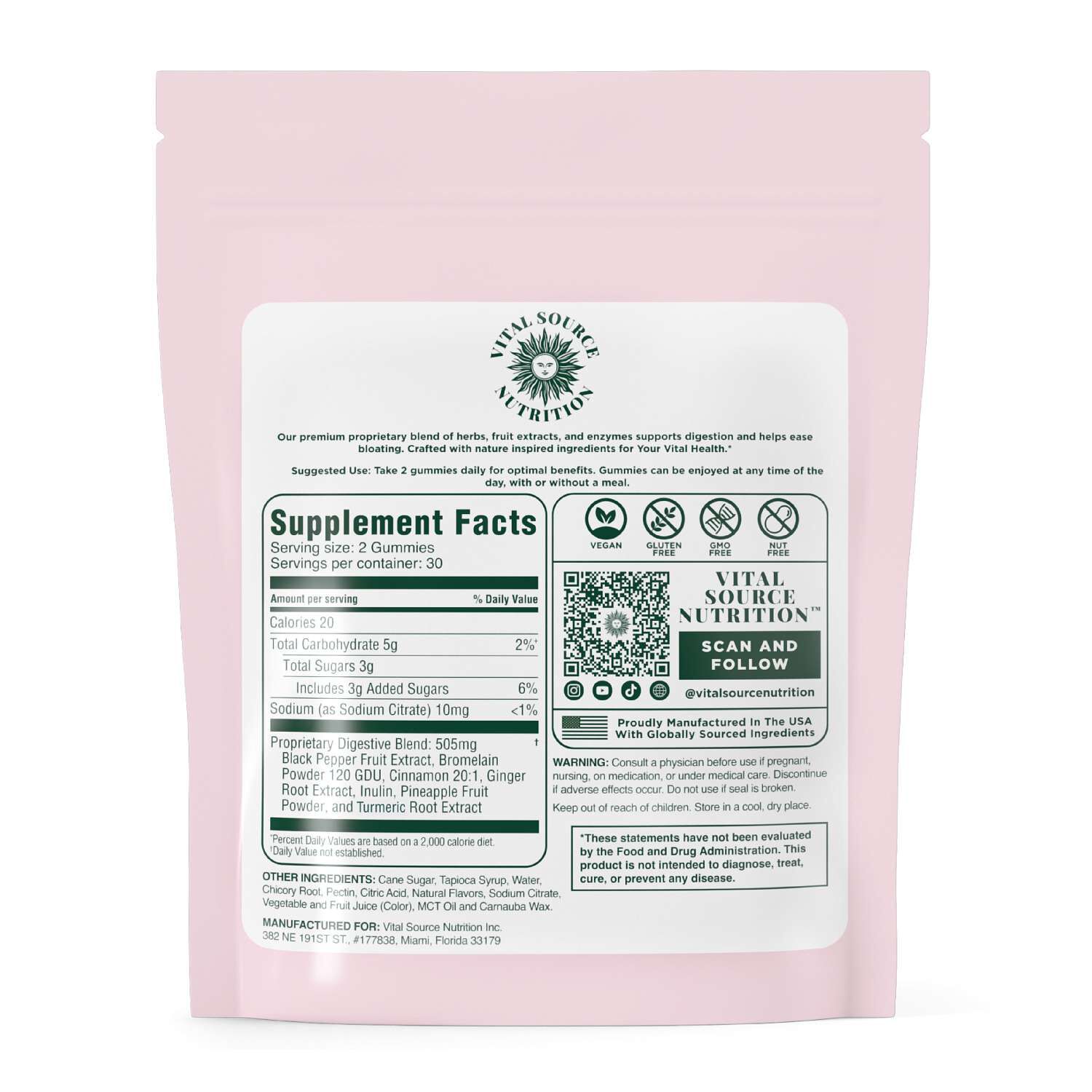 AiRi Debloat Support Gummies - 60 Gummies (30 Servings)  | GNC