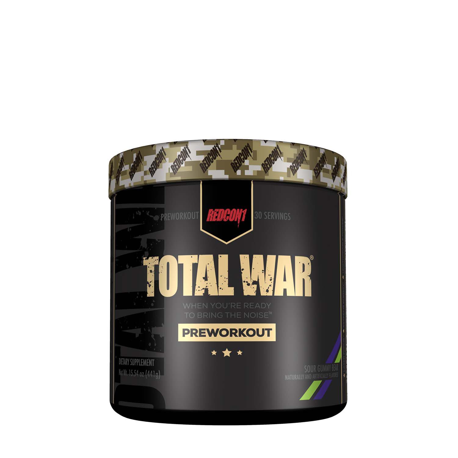 Total War® Preworkout Sour Gummy Bear Sour Gummy Bear GNC