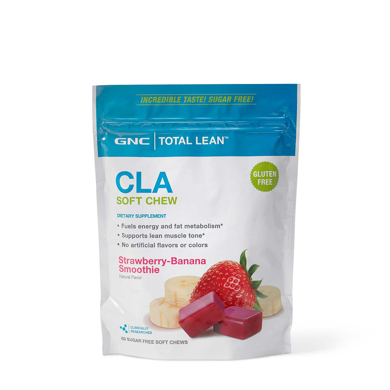 GNC Total Lean™ CLA Soft Chews StrawberryBanana Smoothie Fuel Fat Metabolism GNC