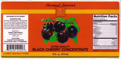 Bernard Jensen Black Cherry Concentrate Gnc