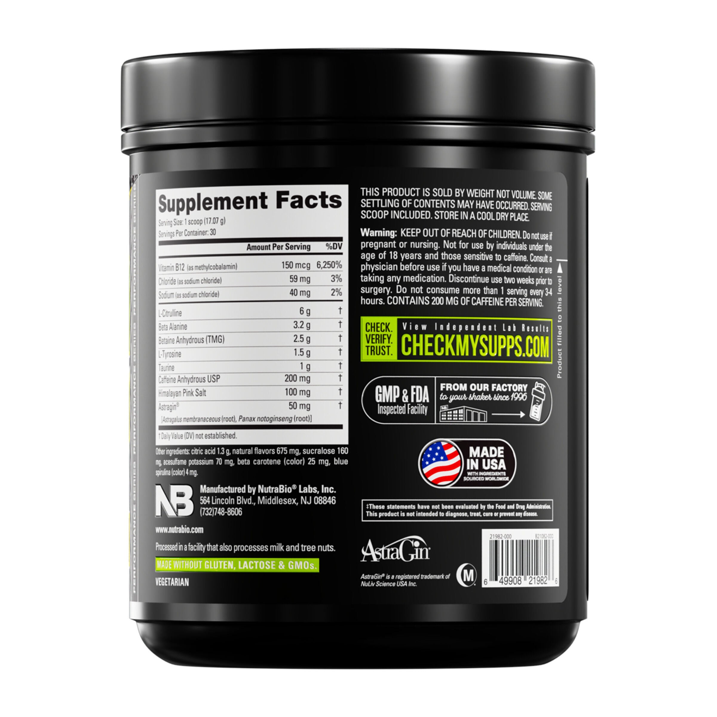 Base Pre-Workout - Lemon Lime (30 Servings)