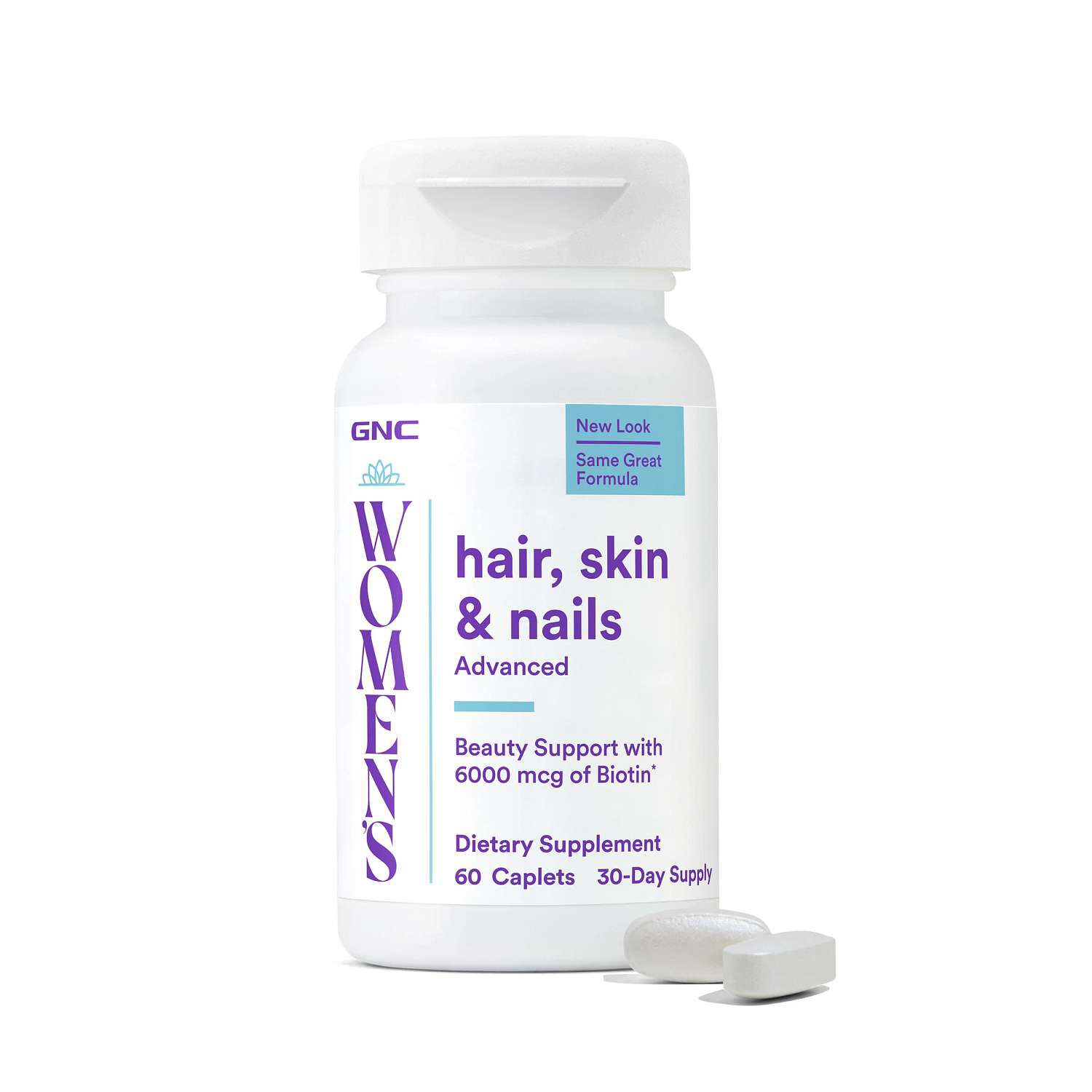 Advanced Hair, Skin & Nails Formula - 60 Caplets (30 Servings)  | GNC