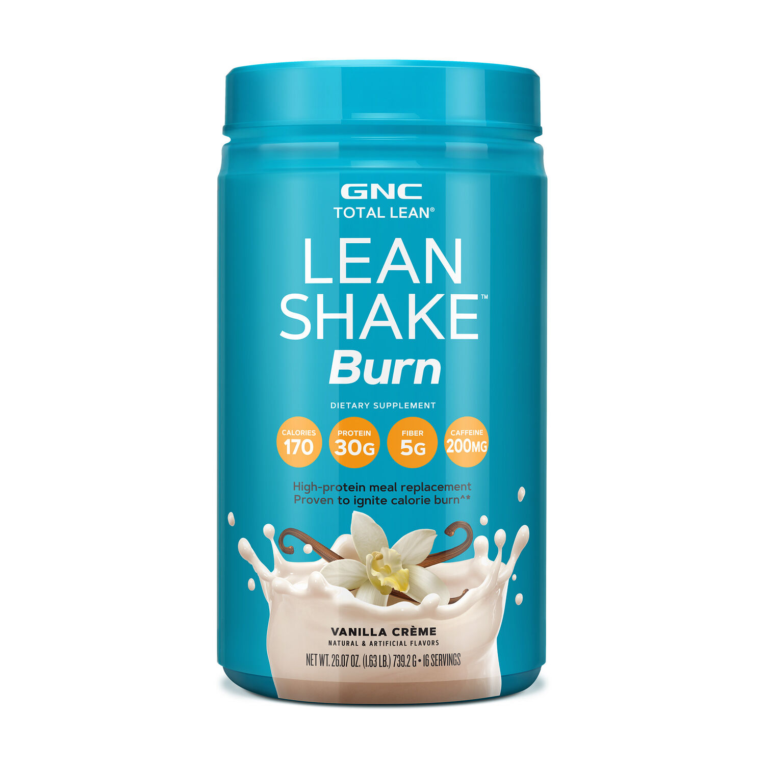 GNC Total Lean Lean Shake Burn - Vanilla Crème (16 Servings) - 1.63 lbs.